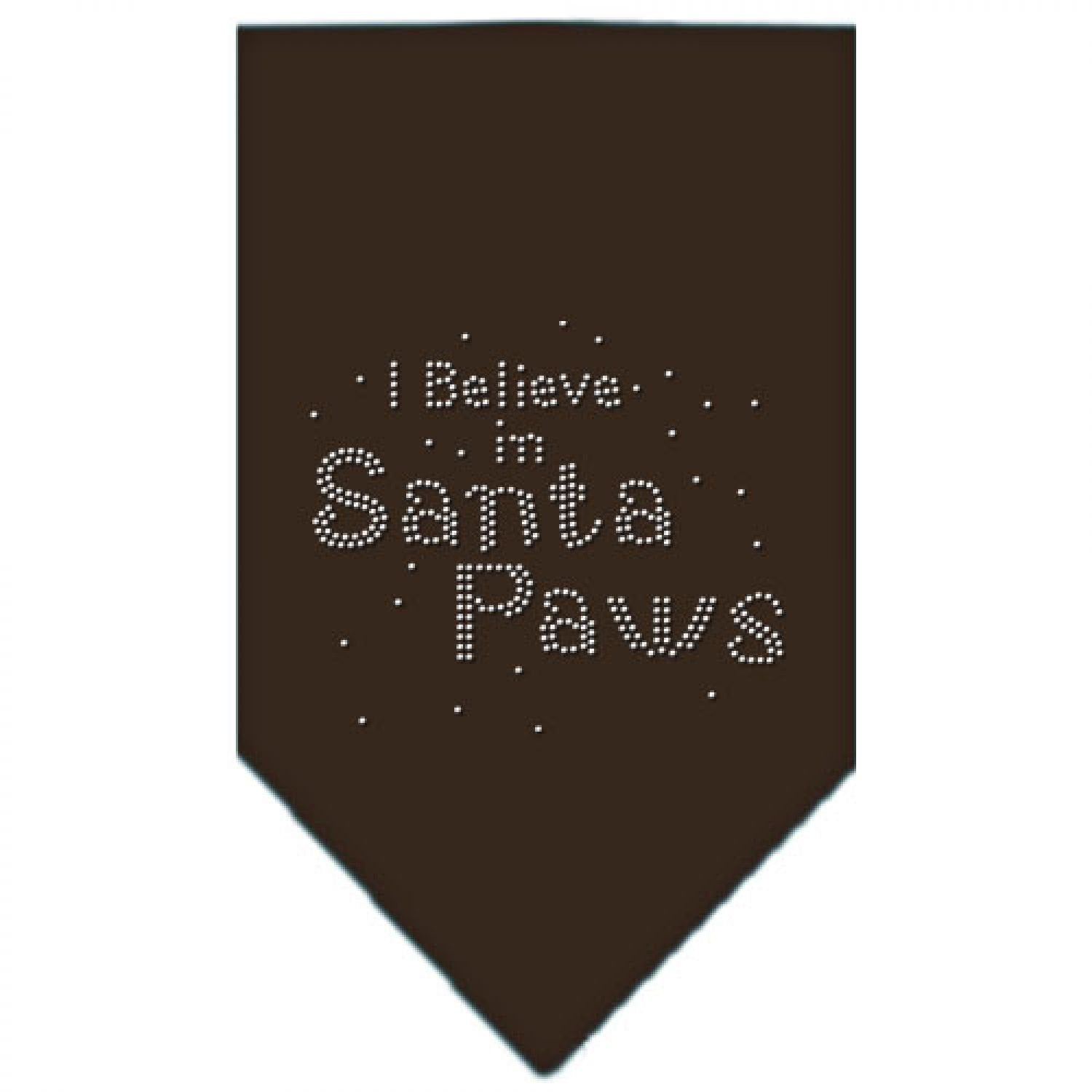 Mirage Pet Products Santa Paws Rhinestone Bandana, Small, Cocoa