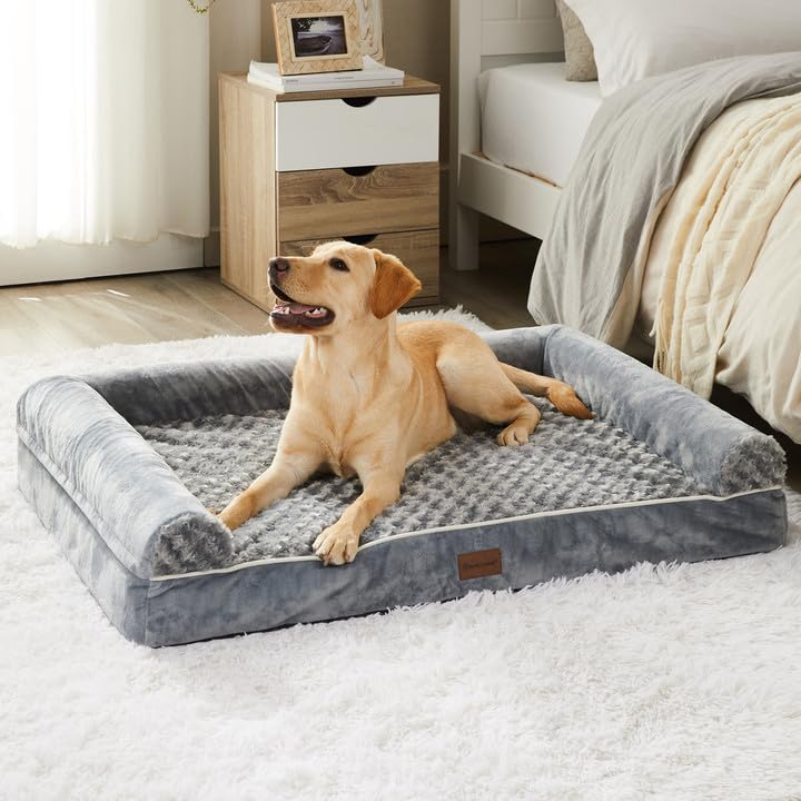 BFPETHOME XL Dog Bed, Waterproof Orthopedic Dog Beds for Extra Large Dogs, Jumber Dog Bed with Washble Cover & Non-Skid Bottom, 