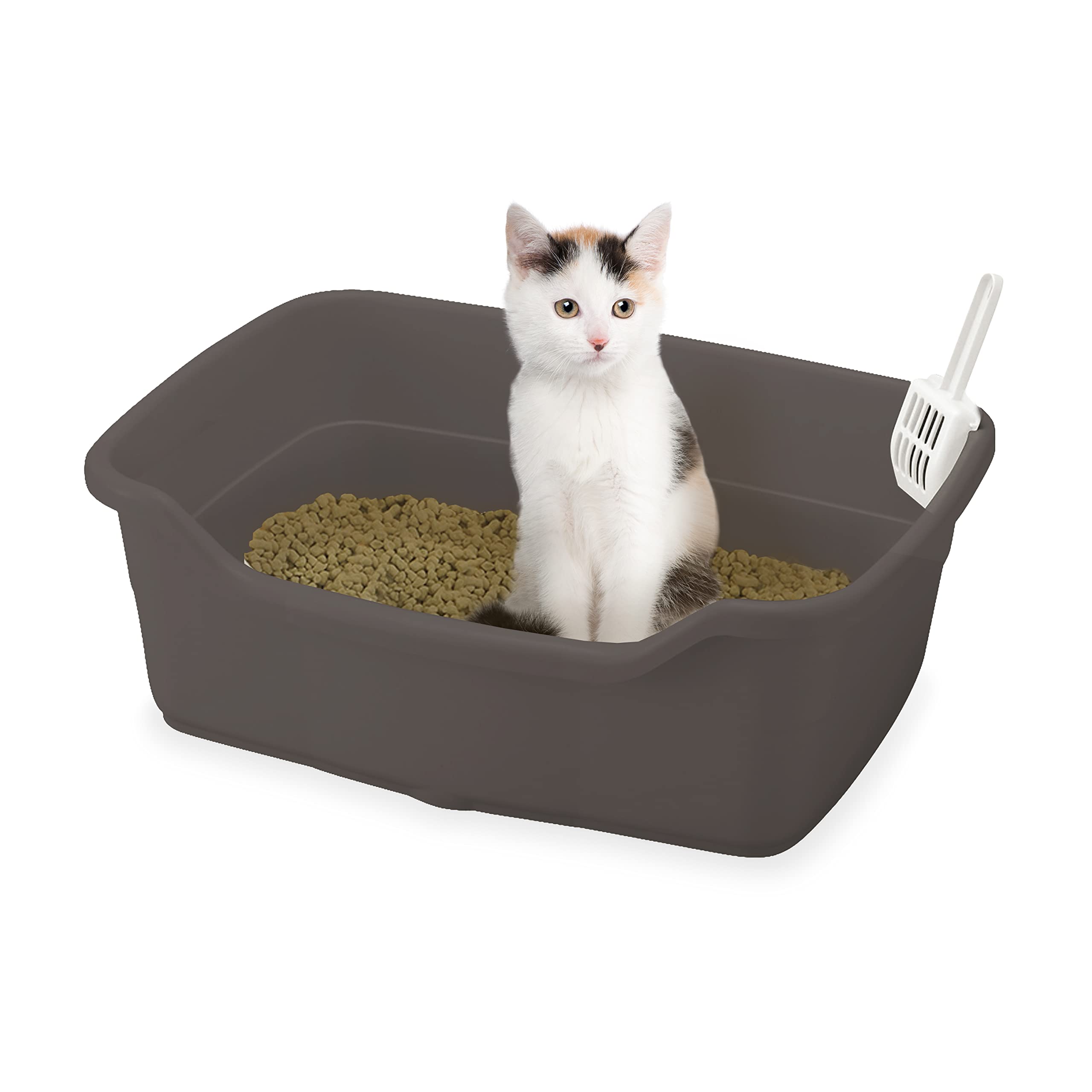 Richell 60030 Paw Trax Wide Cat Litter Pan Brown - Large