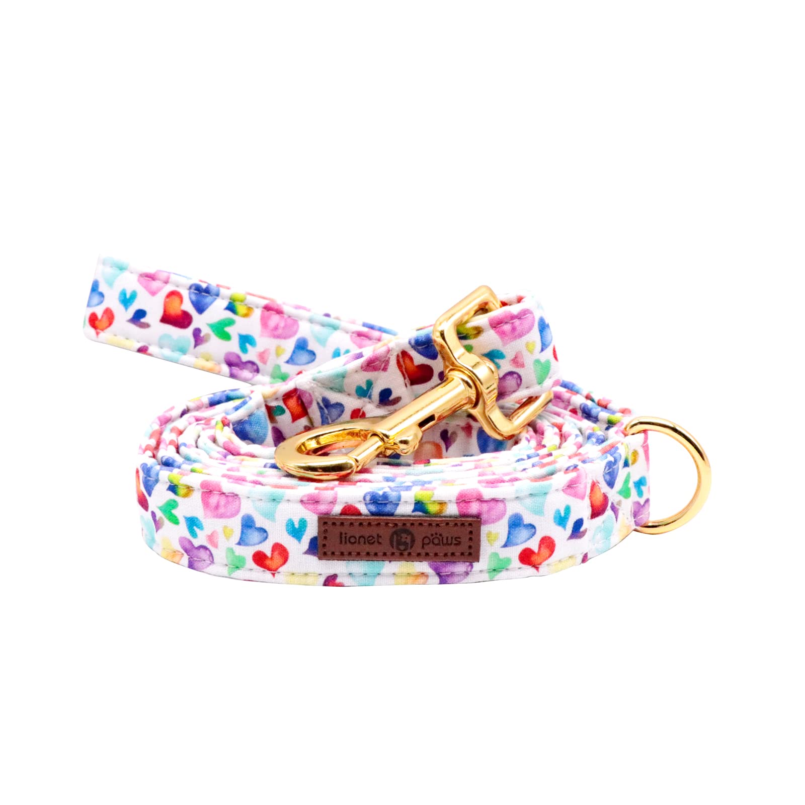 Lionet Paws Valentines Dog Leash Matching Dog Collar For Small Medium Large Dog