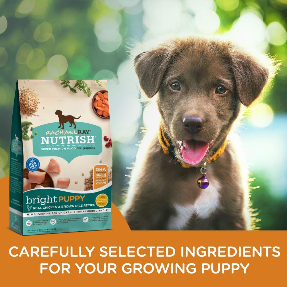 Rachael Ray Nutrish Bright Puppy Premium Natural Dry Dog Food, Real Chicken & Brown Rice Recipe, 14 Pounds