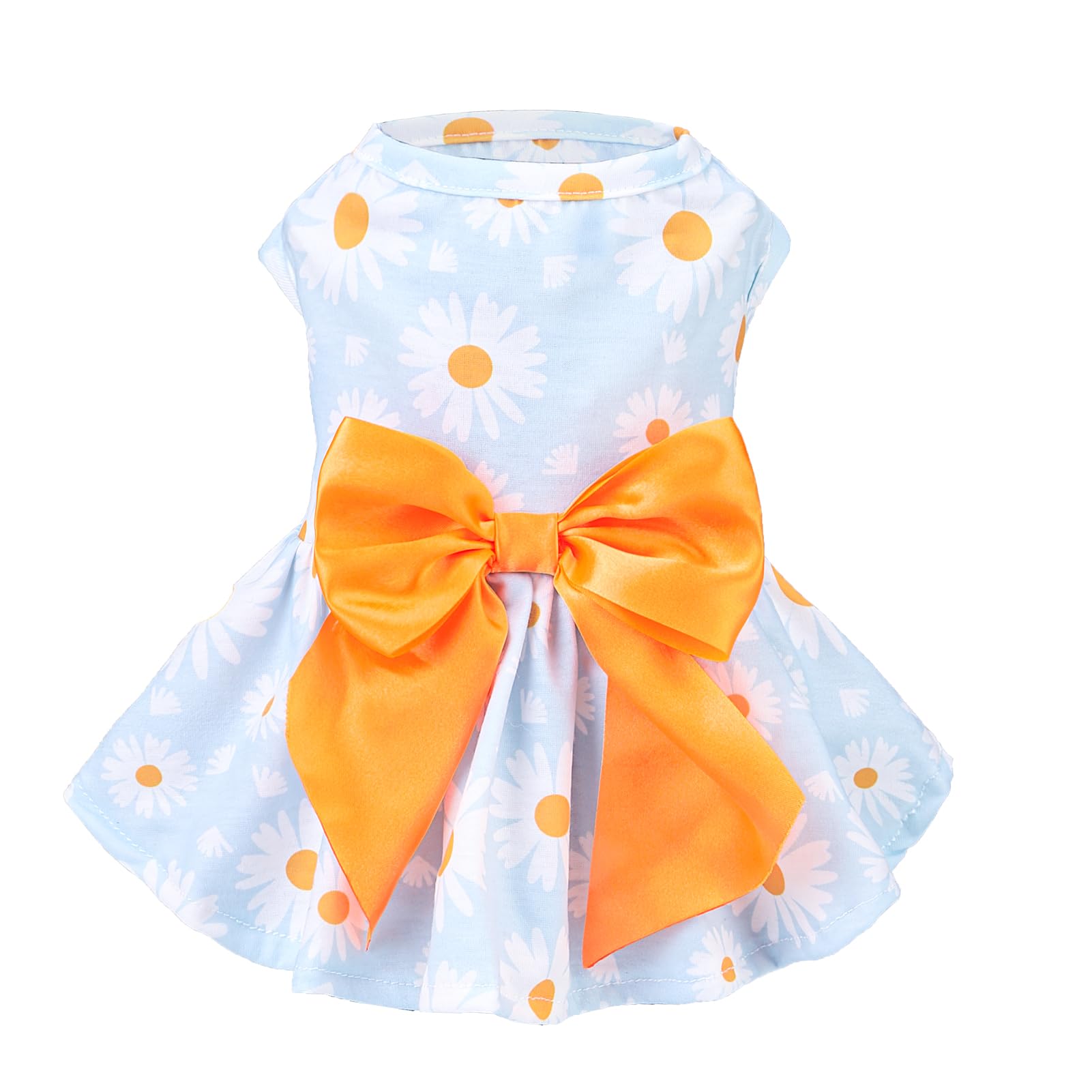 Pupteck Floral Dog Dress For Spring Outfit Puppy Cute Small Dogs Clothes,Daisy,M