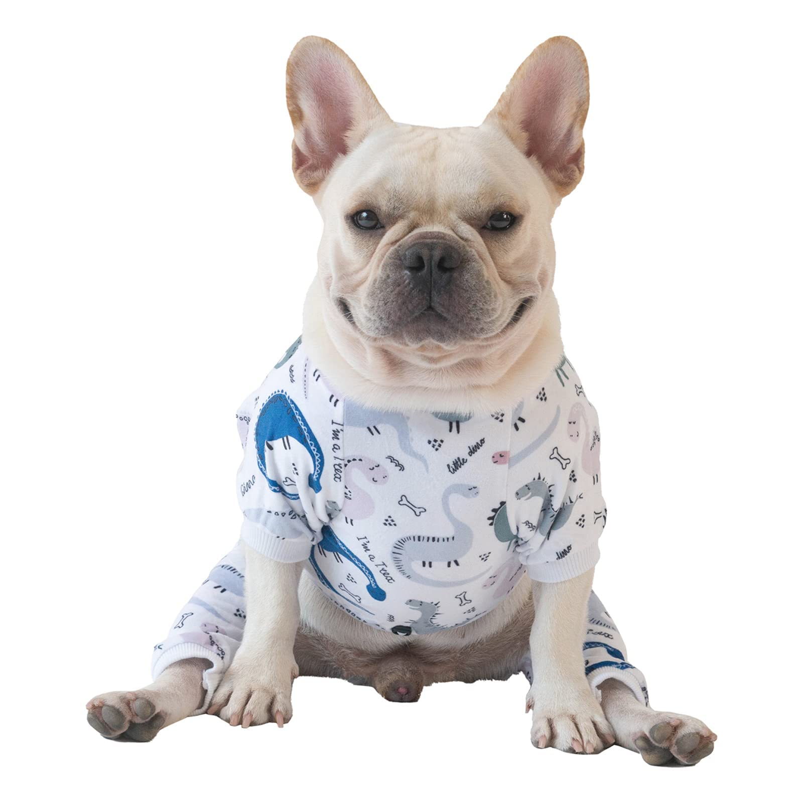 Cutebone Soft Puppy Pajamas Cute Dog Pjs Jumpsuit Pet Clothes Apparel P160L
