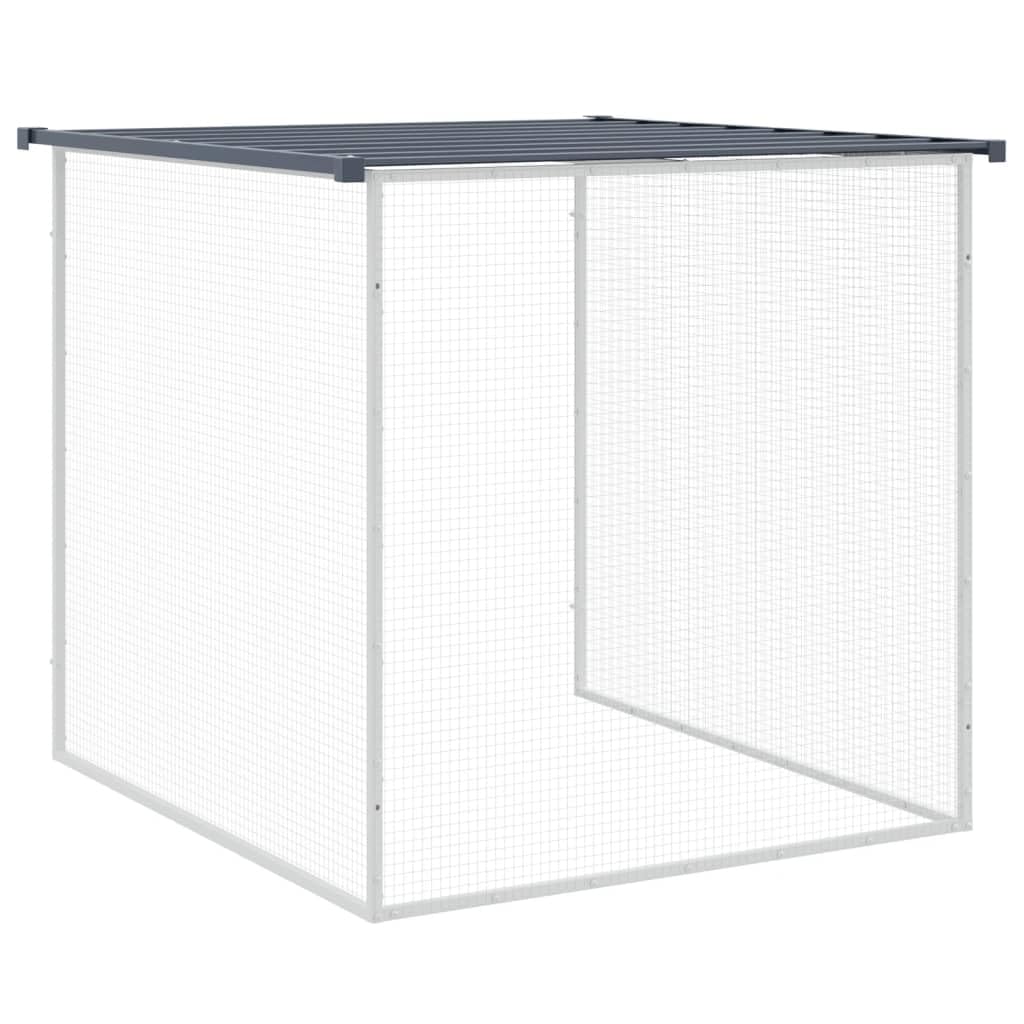 vidaXL Chicken Cage with Roof Anthracite 158.7x38.6x35.4 Galvanized Steel