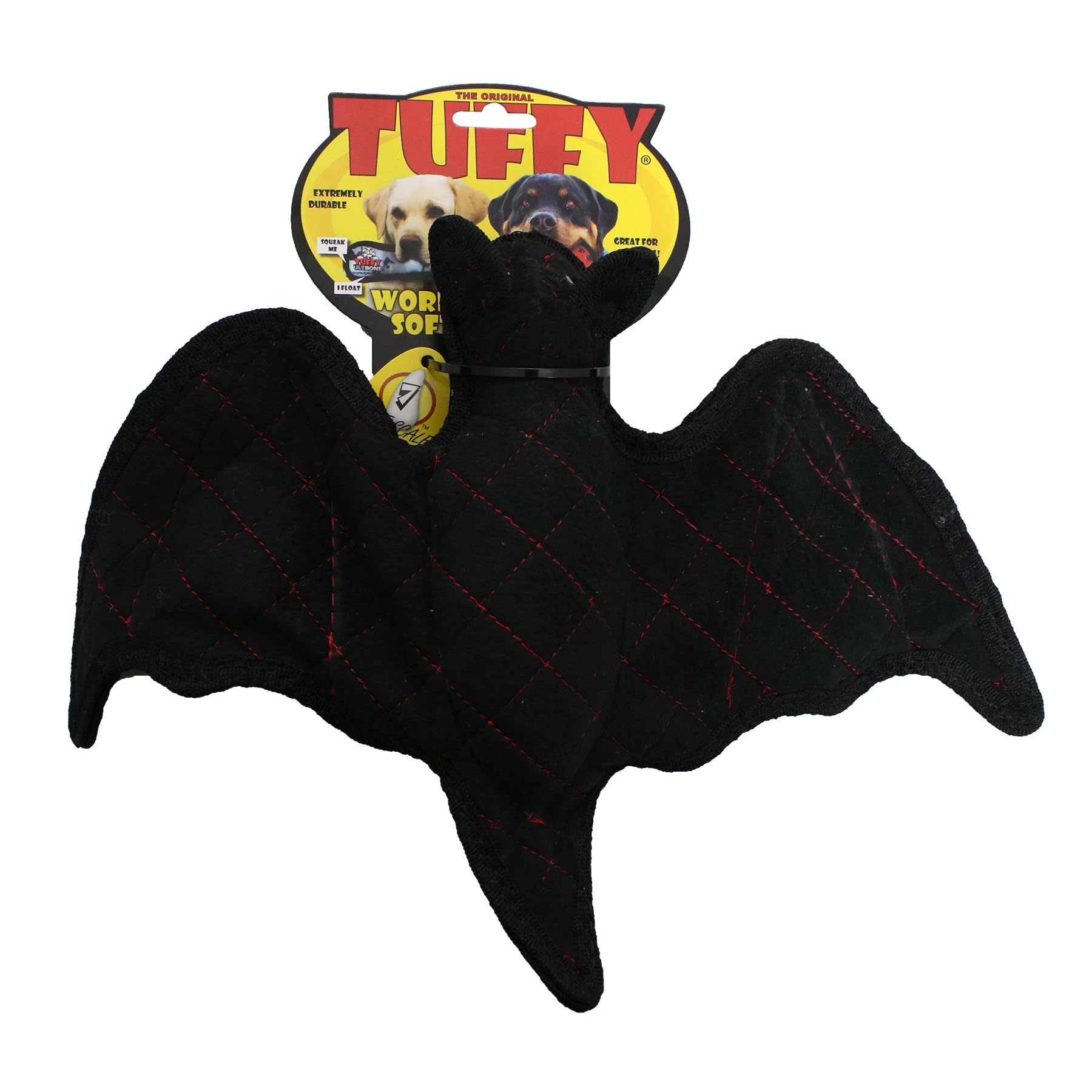 World'S Tuffest Soft Dog Toy - Desert Bat - Squeakers - Multiple Layers. Made Durable, Strong & Tough. Interactive Play (Tug, Toss & Fetch). Machine Washable & Floats