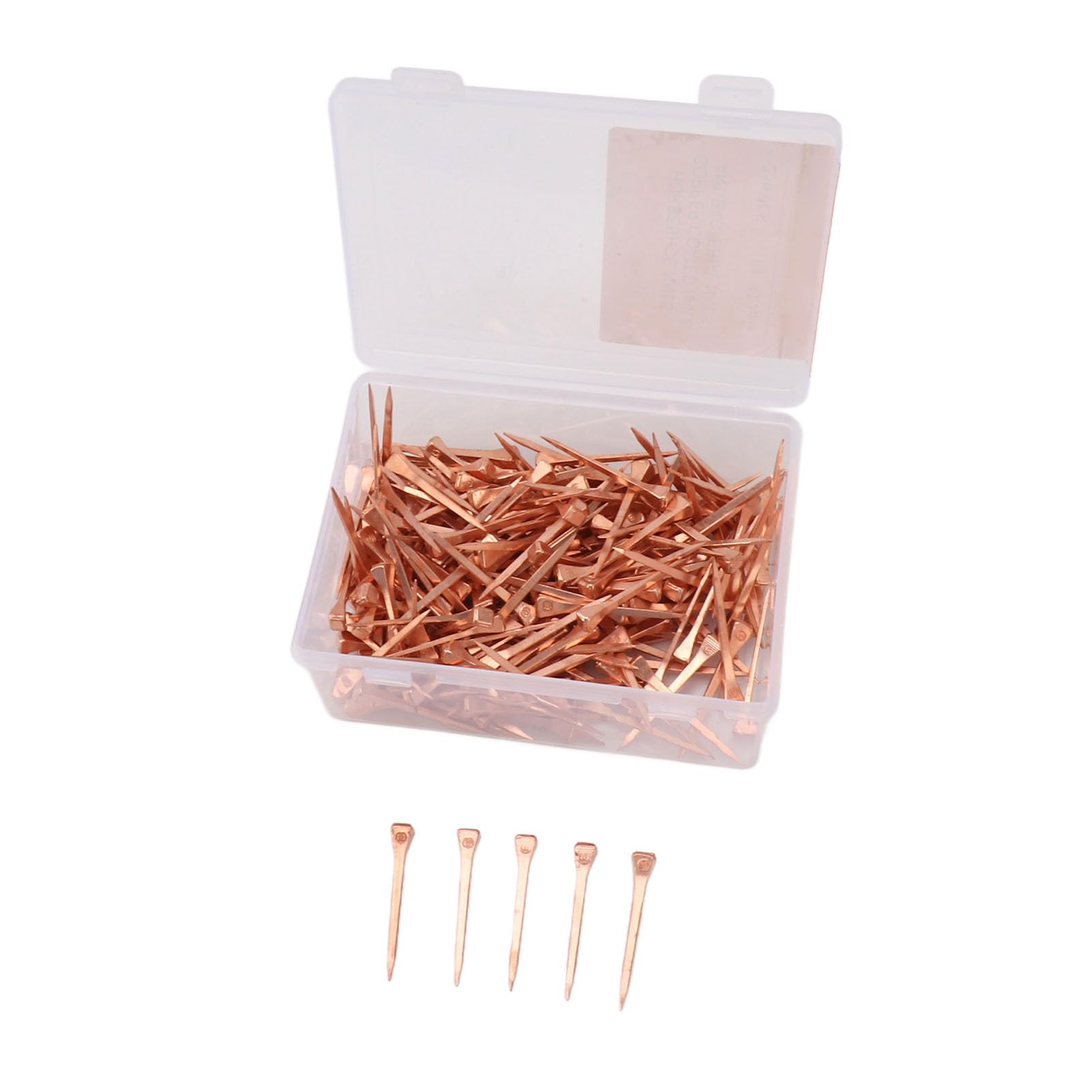 Jauarta 250Pcs Horseshoe Nails Copper Plated Rustproof Equestrian Riding Equipment Pet Supplies (47.5Mm E4)