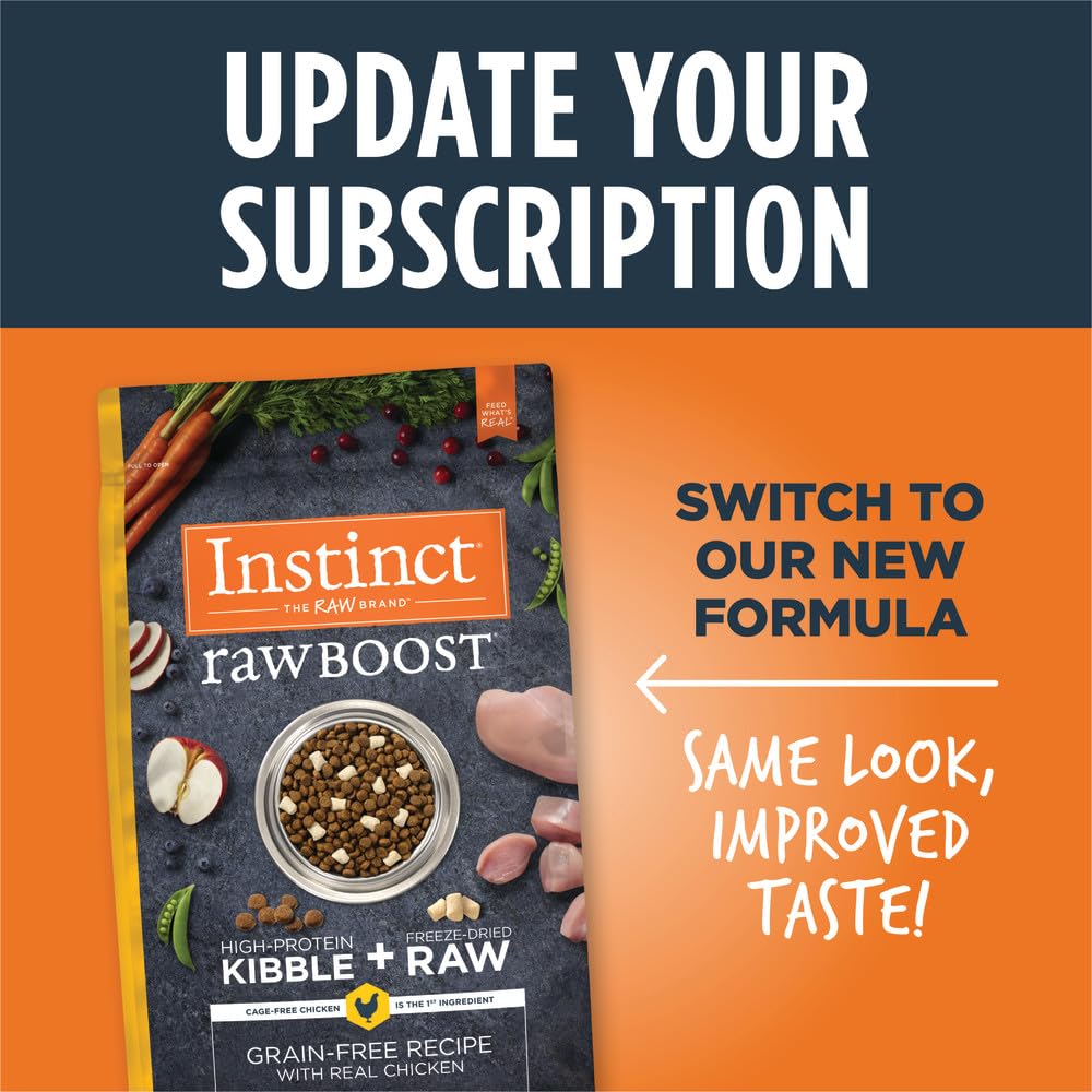 Instinct Raw Boost Grain Free Recipe with Real Chicken Natural Dry Dog Food, 4 lb. Bag