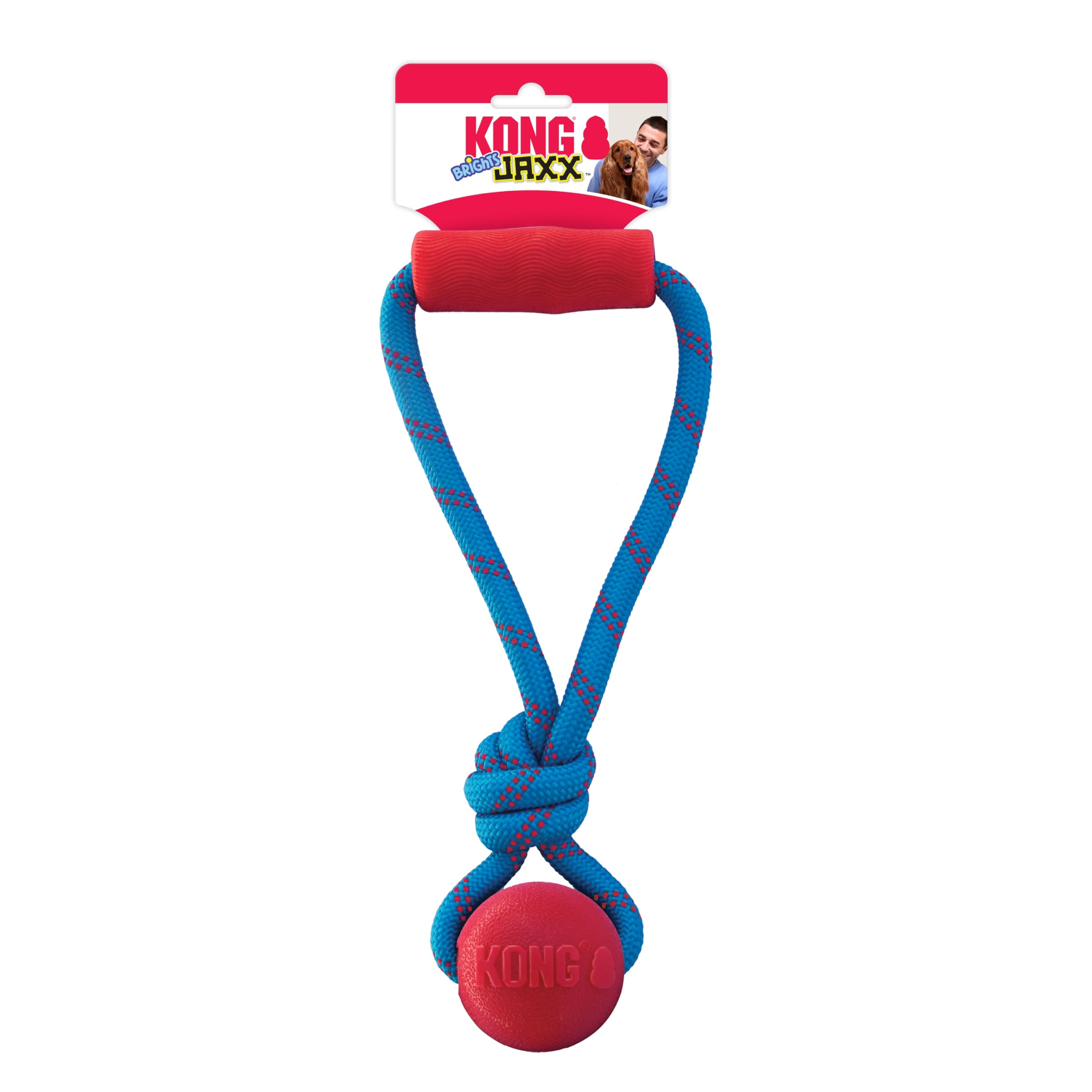 Kong Jaxx Brights Tug W/Ball Assorted Md