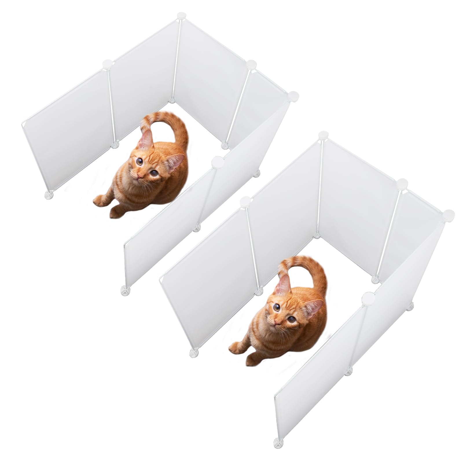 Fhtonge 2 Pack Cat Litter Box Enclosure Splash Guard, Extra Large Pee Shields For Low Sided Box Wall Protector, Spill Proof Priv