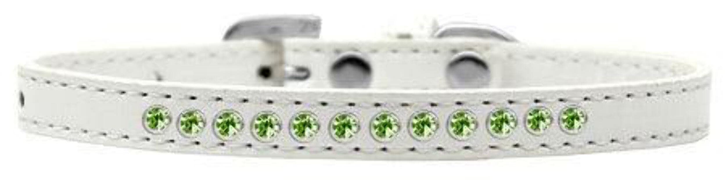 Mirage Pet Products Lime Green Crystal Lavender Puppy Dog Collar, Size 14