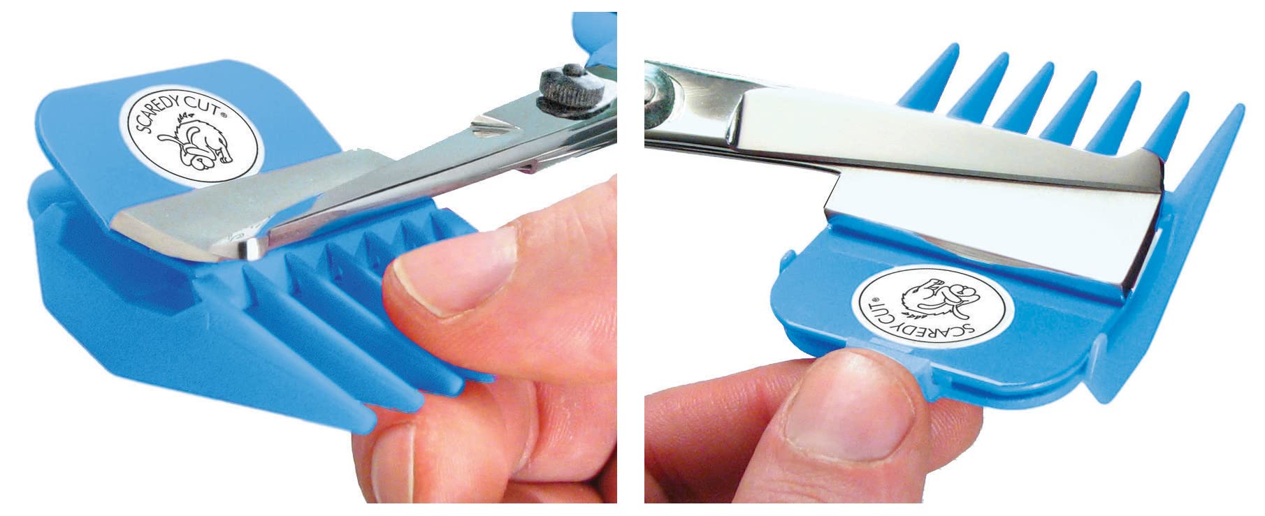 Scaredy Cut Silent Pet Grooming Kit For Dogs, Cats And All Pet Grooming - A Quiet Alternative To Electric Clippers For Sensitive Pets (Right-Handed Blue)