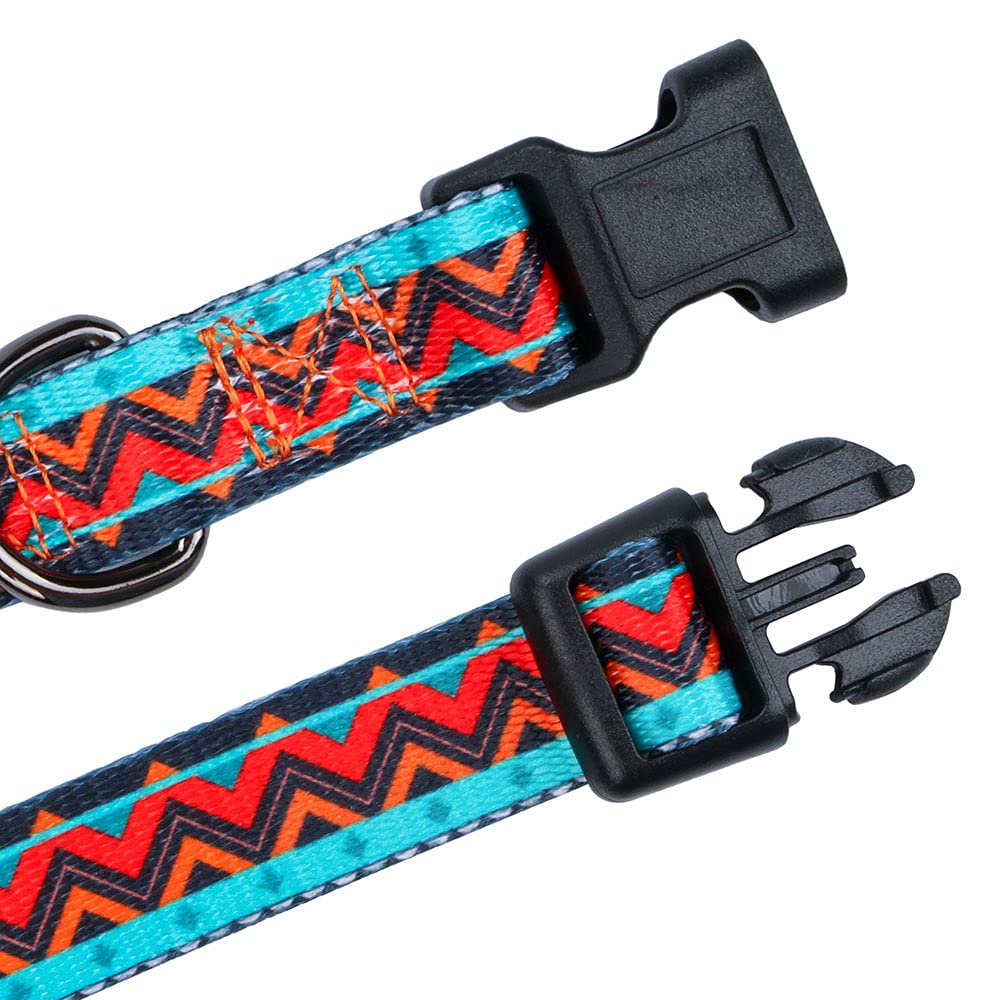 Rhea Rose Tribal Dog Collar Aztec Pattern Adjustable Collars Medium Geometric