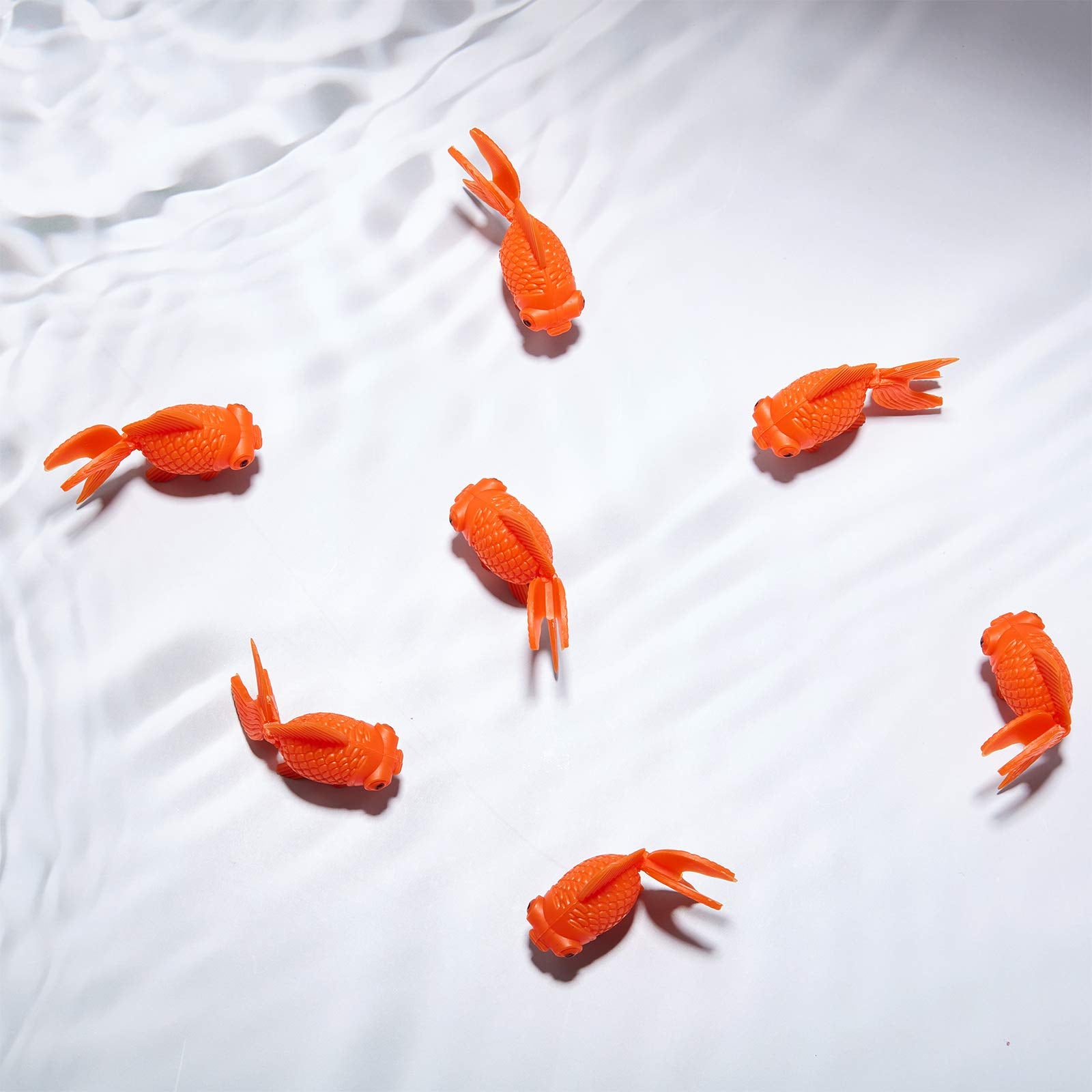 Sumind 30 Pieces Fake Goldfish Plastic Floating Artificial Aquarium Fish Realistic Moving Orange Goldfish Fish Ornament Decorations For Aquarium Fish Tank