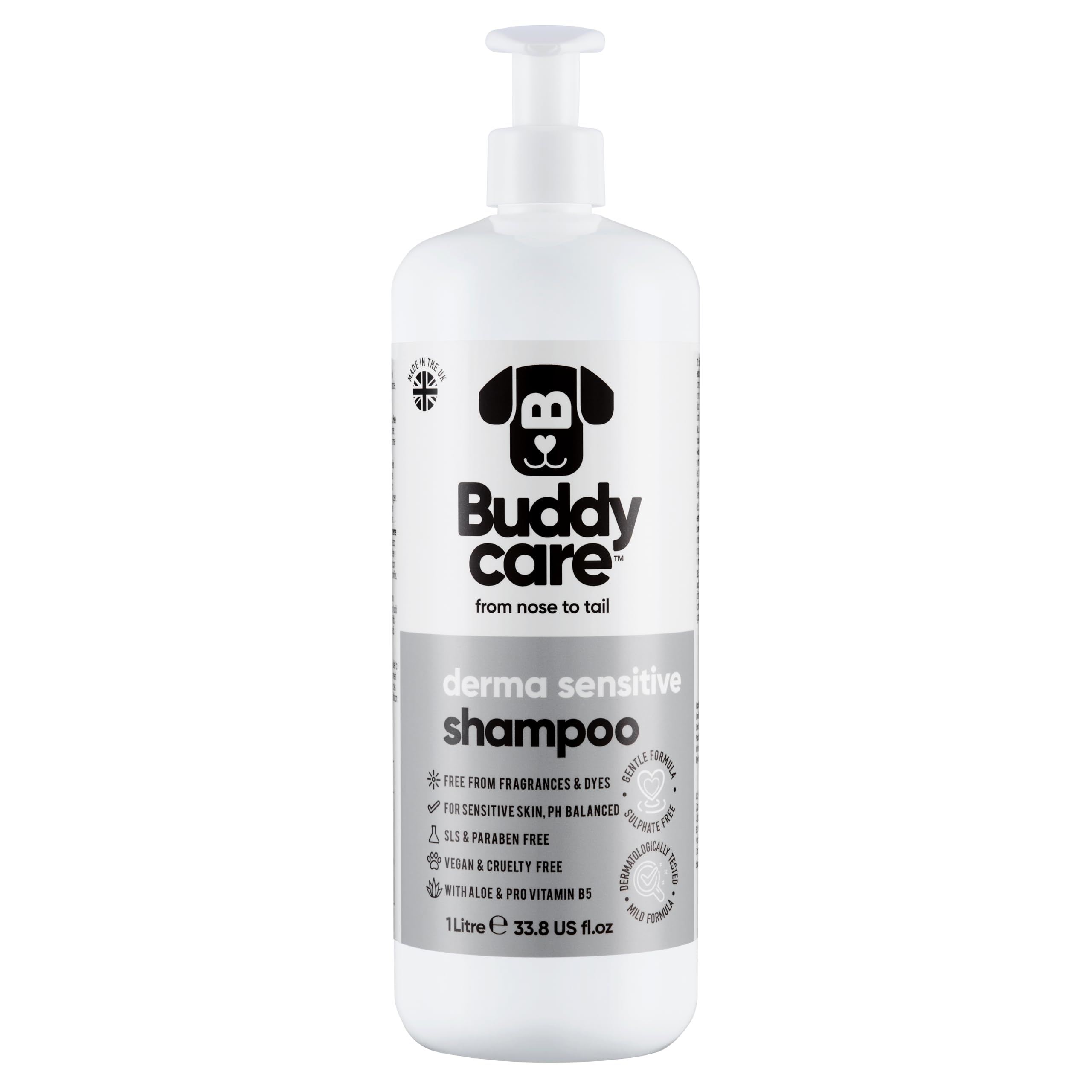 Derma Sensitive Dog Shampoo By Buddycare | With Aloe Vera And Pro Vitamin B5 (33.8Oz)