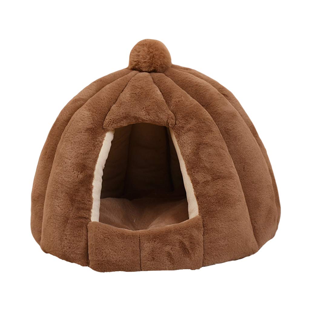 CLUB BOLLYWOOD Pet Dog Cat Bed Soft Warm Kennel Mat Pad Blanket Tent Light tan 56x48cm|Pet Supplies | Dog Supplies | Beds| Beds|
