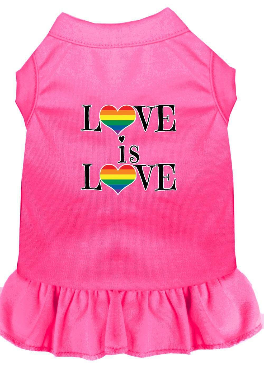 Pet, Dog & Cat Dress Screen Printed, "Love Is Love" Baby Blue LG (10-14 lbs.)