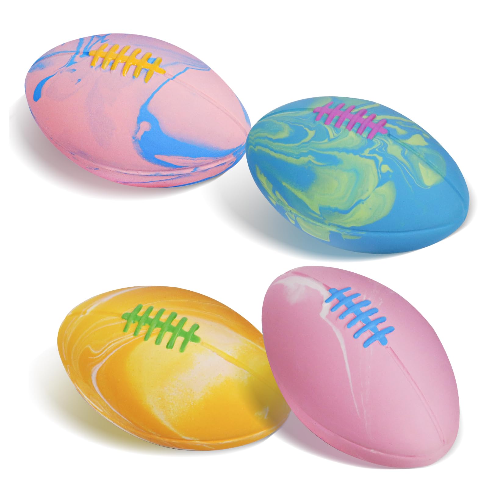 Schitec Dog Squeaky Toy Balls, Interactive Squeak Puppy Balls For Fetch Play, Latex Rubber Pet Toy For Puppies Mini Breed Small 