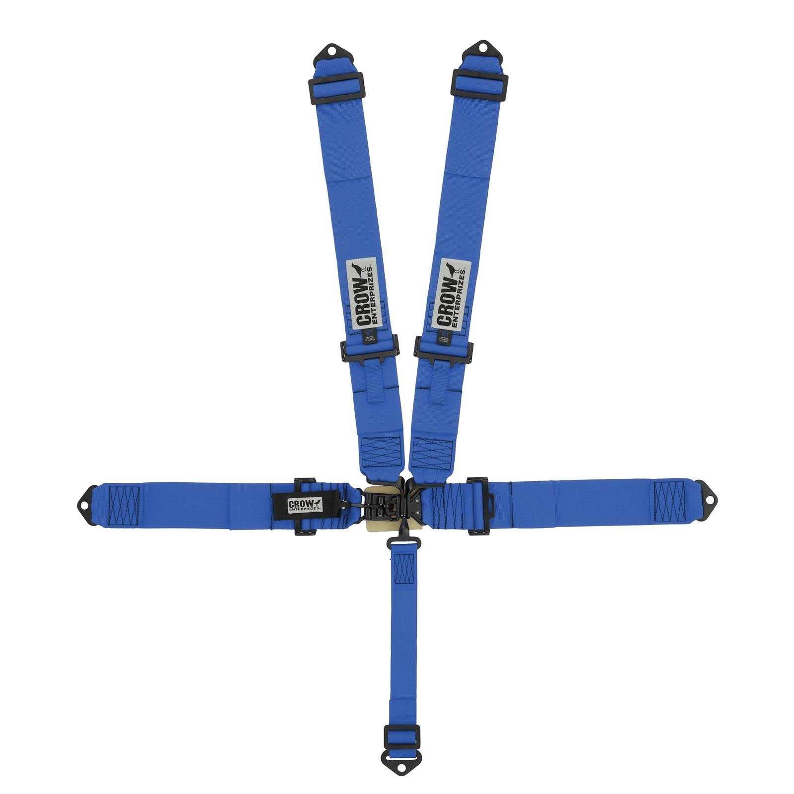 Crow Enterprizes Harness, 5 Point, Latch And Link, Sfi 16.1, 50 In Length, Pull Down Adjust, Bolt-In/Wrap Around, Individual Har