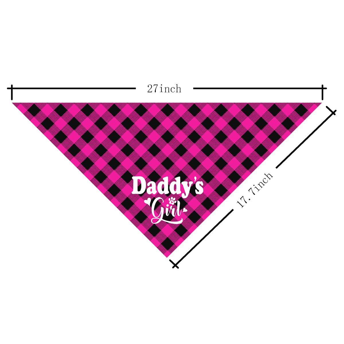 Daddy'S Girl Dog Bandana - Pet Scarf Accessory For Small, Medium, Large Dogs - Birthday, Christmas, Father'S Day Gift (E8)
