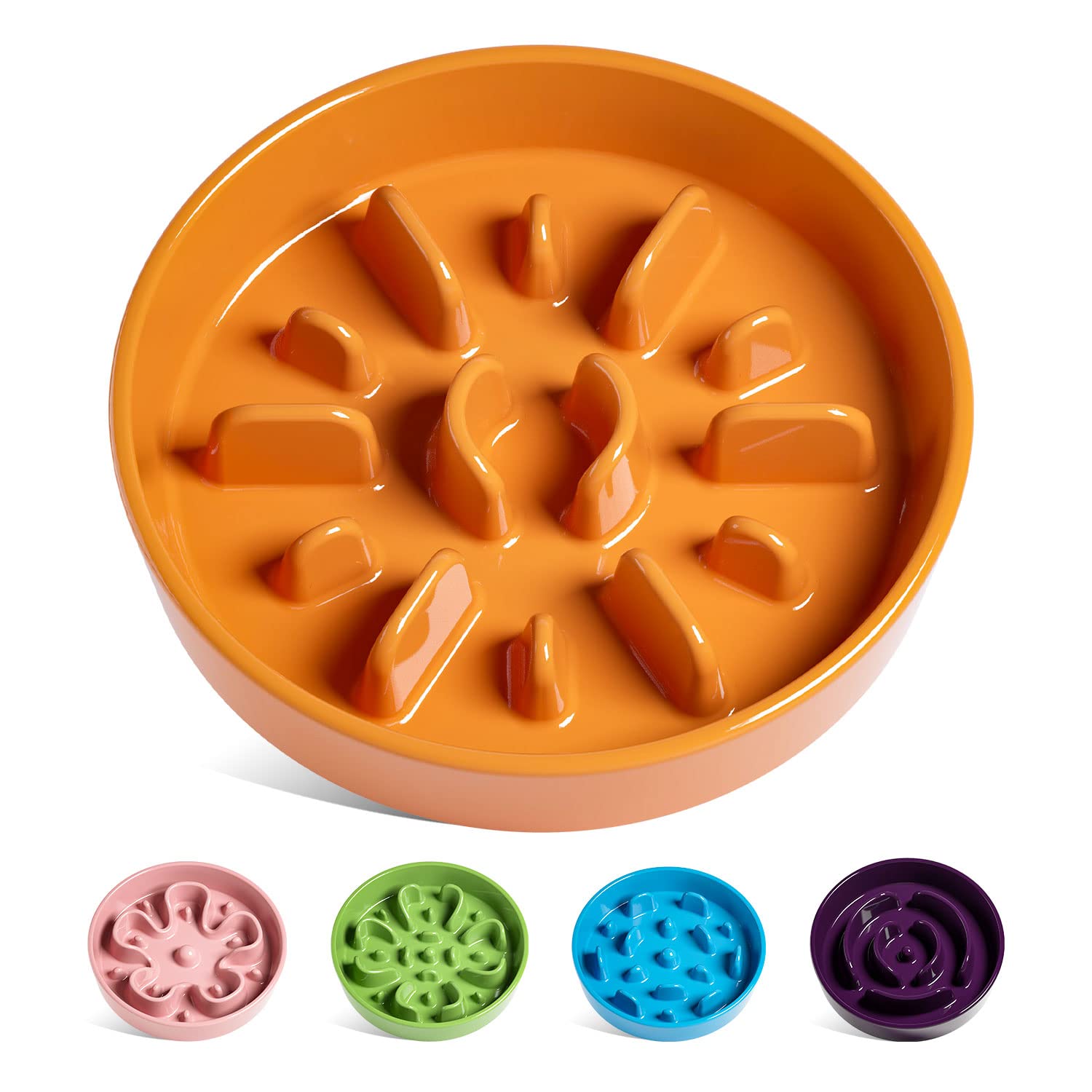 LE TAUCI Dog Bowls Slow Feeder Ceramic, 1.5 Cups Slow Feeding Dog Bowl Small Medium Breed, Puppy Slow Feeder Bowl for Fast Eater