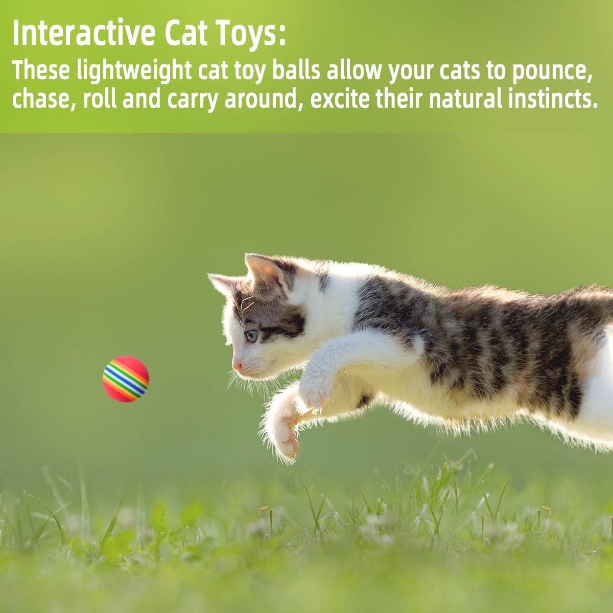 12 Pack Foam Cat Soccer Balls - Soft, Quiet, Interactive Toys For Kitten, Dog, Puppy - Indoor Activity Play, Chase, Training, Ch