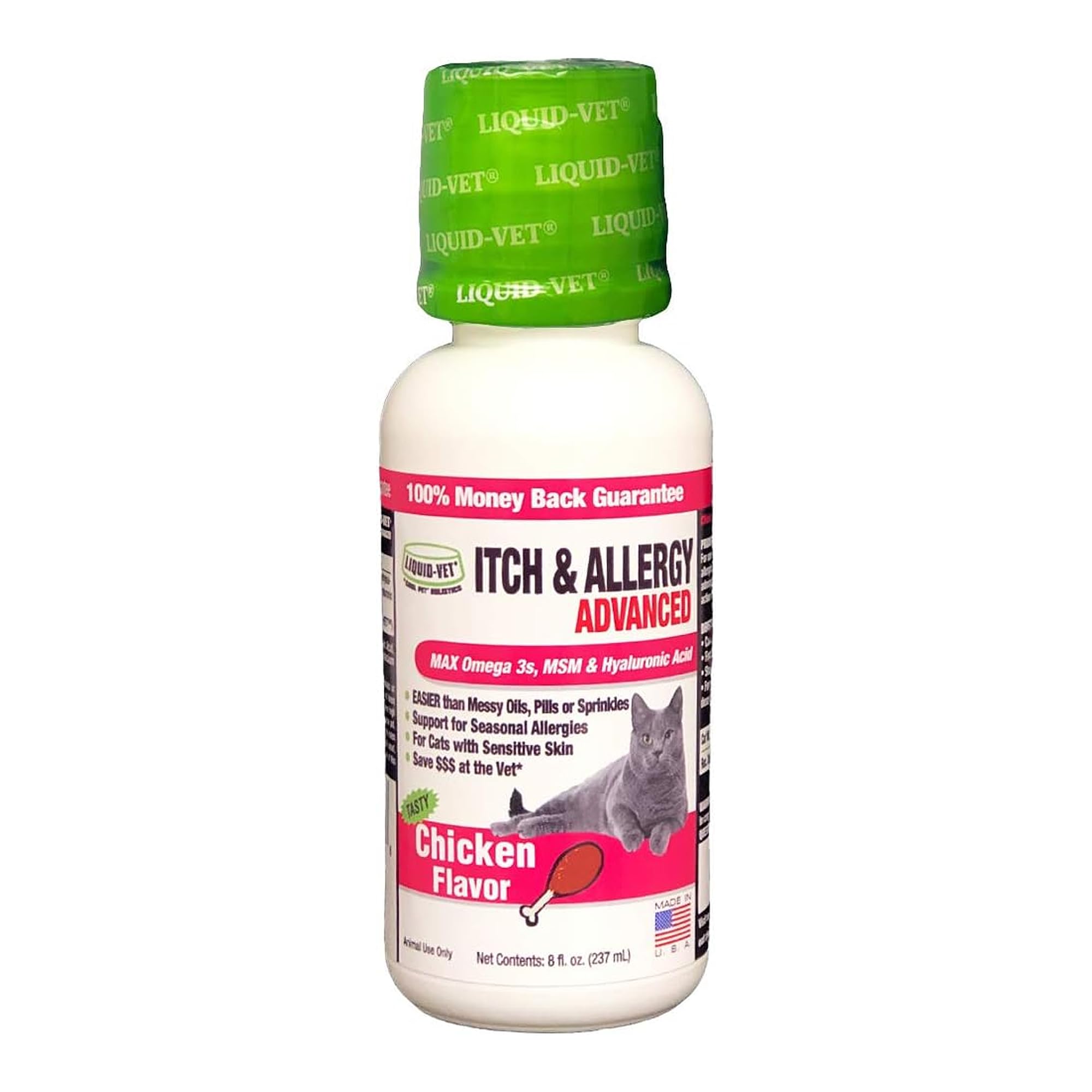 LIQUID-VET by Cool PET Holistics Feline Itch & Allergy Advanced Formula, Chicken Flavor, 8 oz