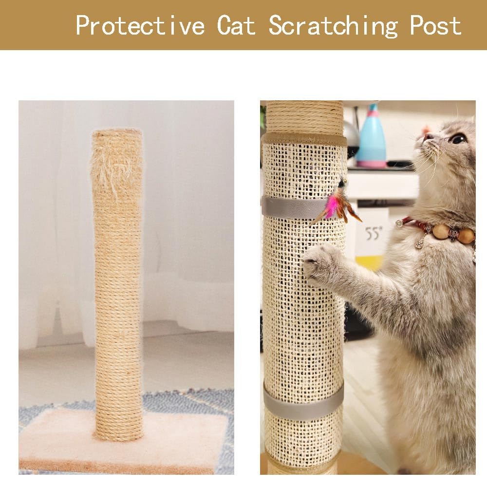 Deapher Cat Nail File Scratcher with 80-Grit Aluminum Oxide - Wrap-Around Design for Nail Trimming & Scratching Post Repair | Ca