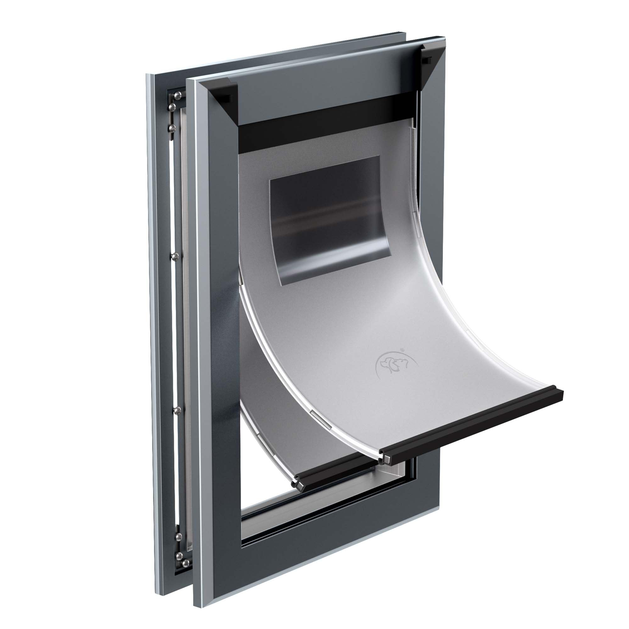 Mavricflex Heavy Duty Xl Dog Door With Sliding Lock Panel, Energy Efficient Rugged Aluminum Large Dog Door, Easy Installation, M