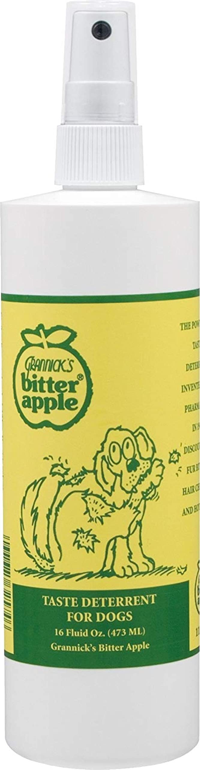 Grannick'S Bitter Apple Liquid 1, 8 Oz Chewing Deterrent Spray, Anti Chew Behavior Training Aid For Dogs And Cats; Stops Destructive Chewing Licking Of Bandages, Paws, Shoes, Fur, Doors And Furniture