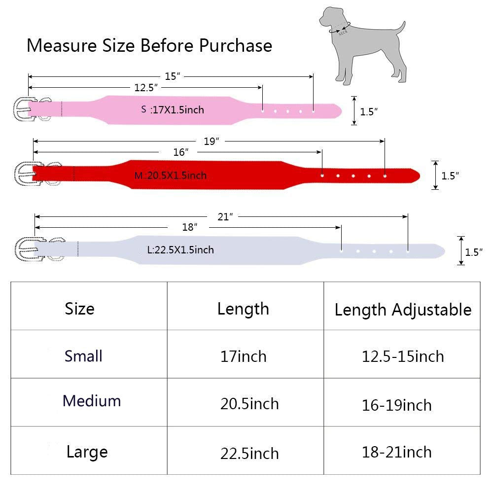 Rhinestones Dog Collar, Stylish Leather Dog Collar, With Bullet Rivets And Rhinestones, Soft And Adjustable For Medium And Large