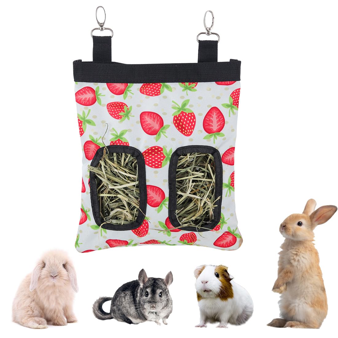 DZWLKJ Rabbit Hay Feeder, 600D Polyester, Hay Feeder Rabbit, Guinea Pig, Chinchilla, Hamsters, Small Pets, 1 Pack, Foldable, Lig
