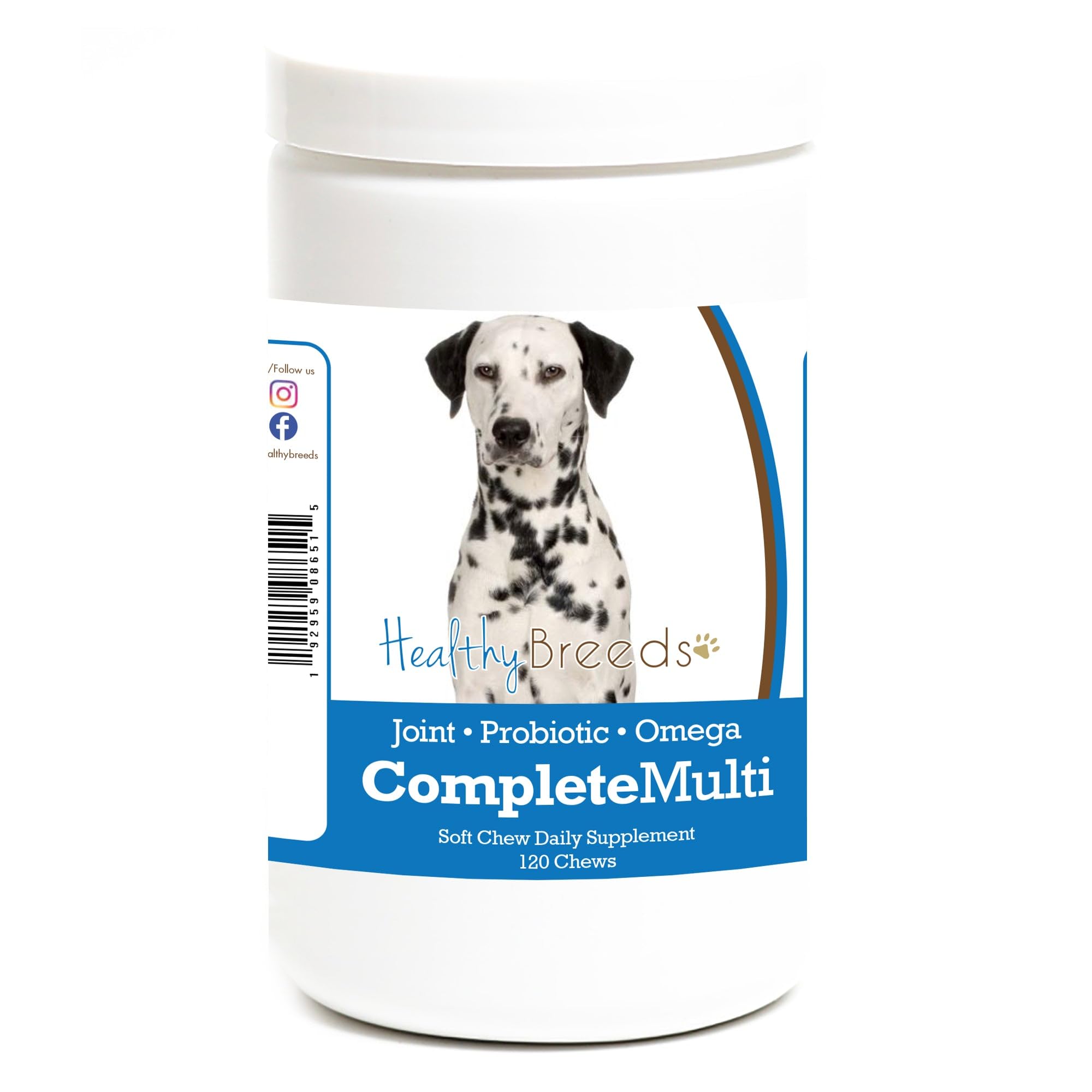 Healthy Breeds Dalmatian All in One Multivitamin Soft Chew 120 Count