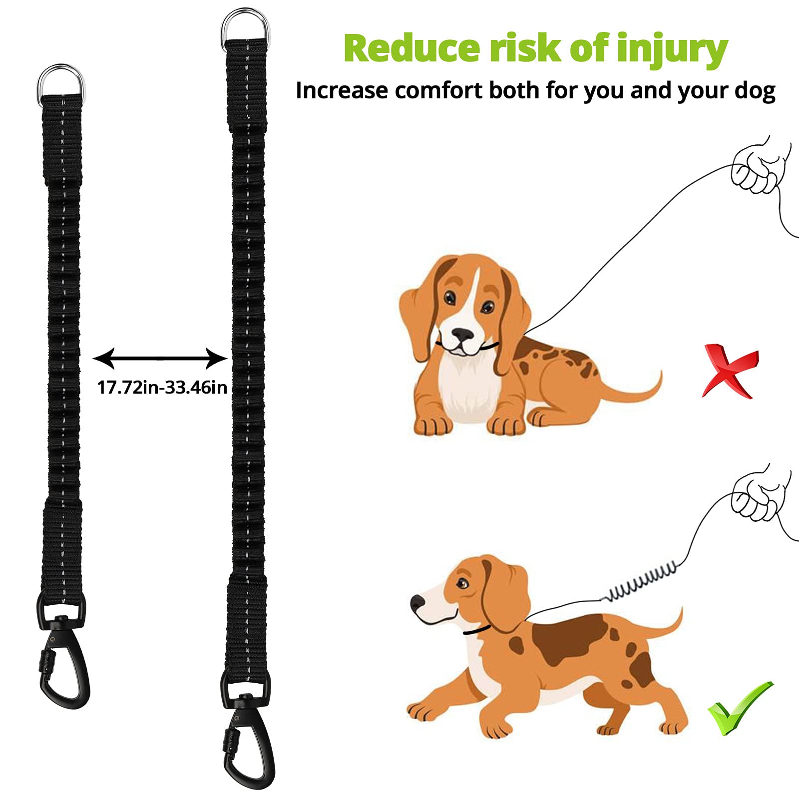 Long Dog Leash 100 Ft: Heavy Duty Rope Leashes For Dogs Training With Swivel Lockable Hook Reflective Threads Bungee And Padded Handle - Dog Lead For Large Small Medium Dogs Outside Walking Hiking