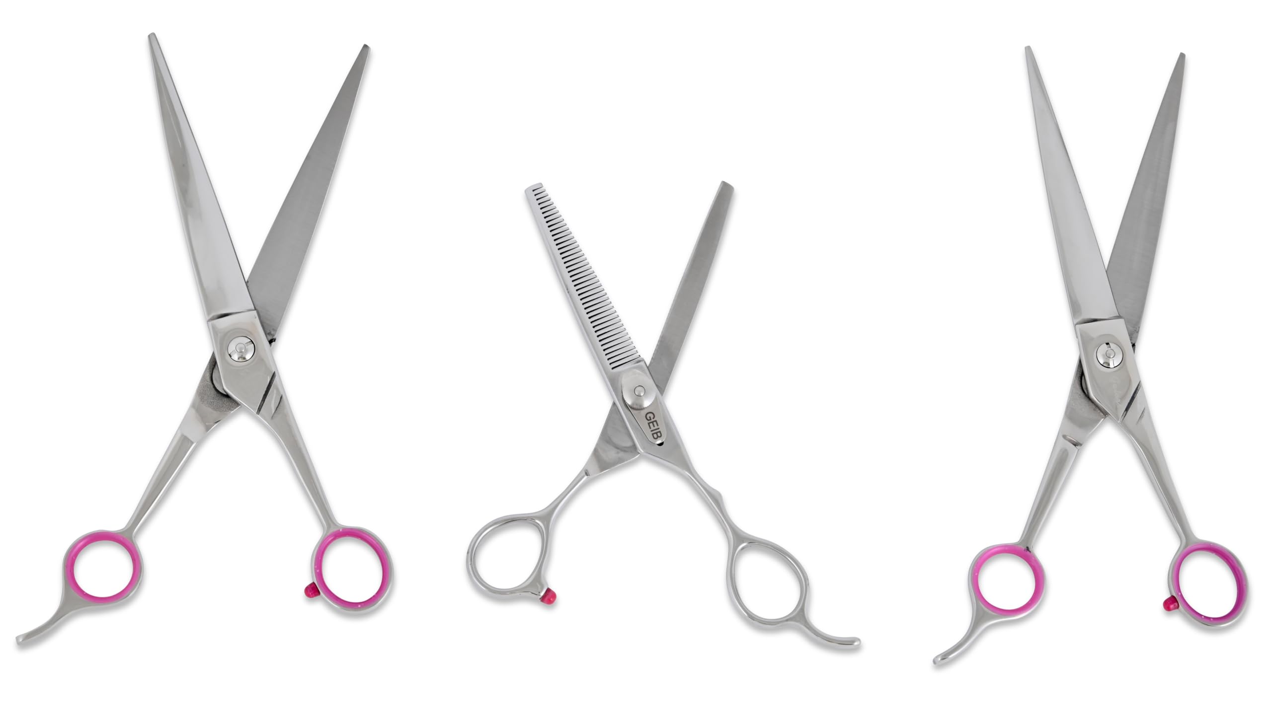 Geib Gator Shear Pet Grooming Kit, 3-Pack, Stainless Steel, Model GE8503 03