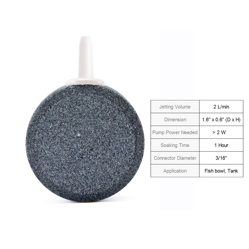 Wenshall 1.6 Inch Air Stone, Aquarium Air Stone, Air Stone For Fish Tank And Hydroponics Air Pump
