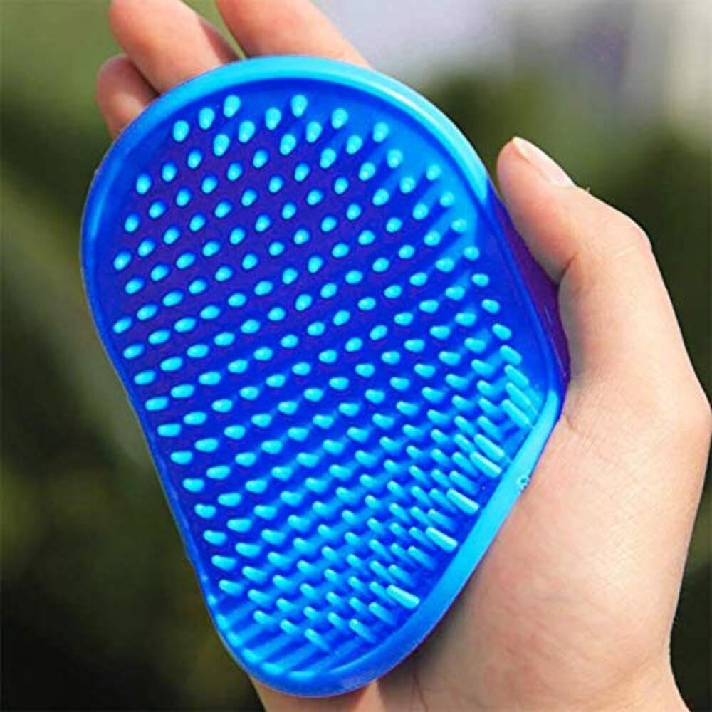 Yuppy Puppy Soft Hand Rubber Shampoo Brush For Massage And Cleaning Hair And Fur Lice Remover For Clean Coat For Dogs Puppy Pets