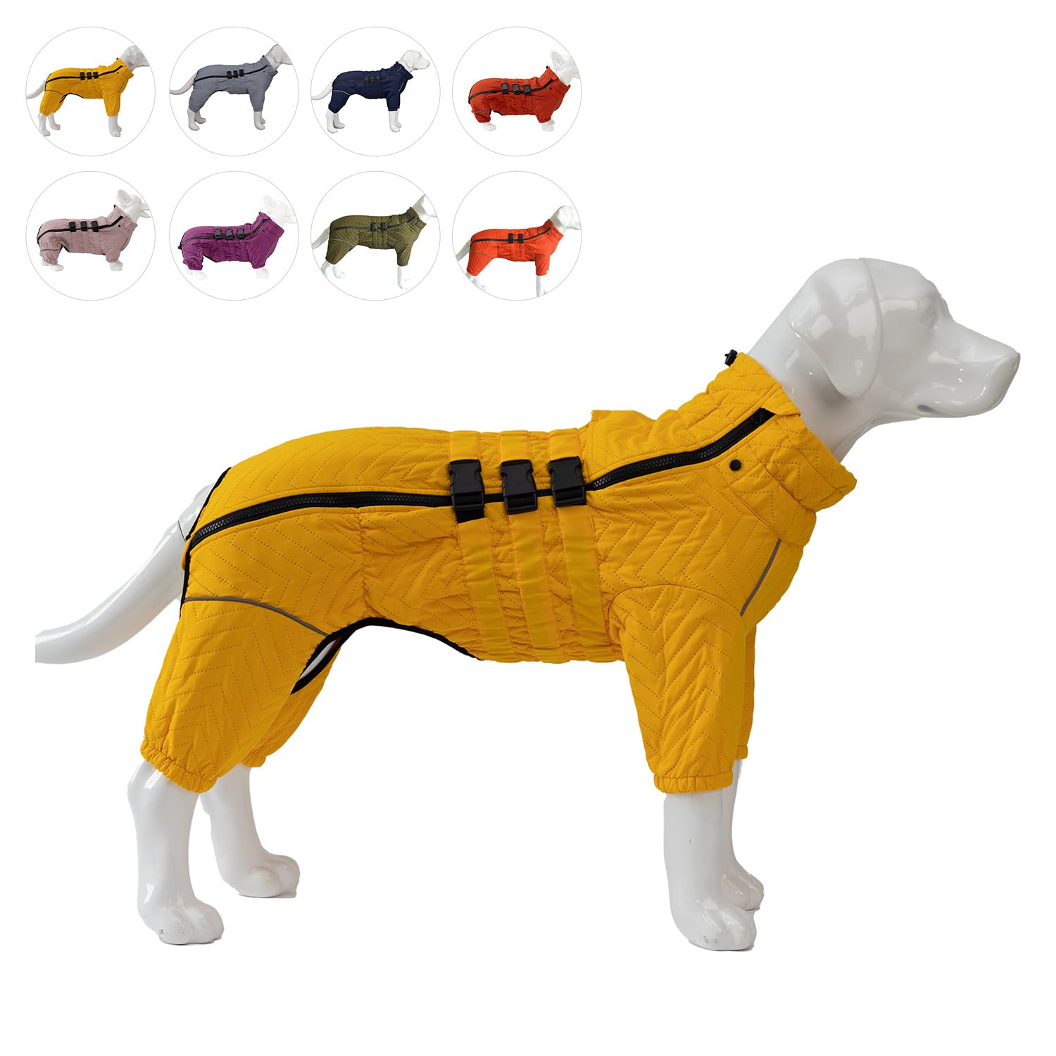 Warm Double Layers Dog Vest - 4 Legs Covered Windproof Waterproof Reflective Outdoor Skating Costume For Small Medium Large Dogs