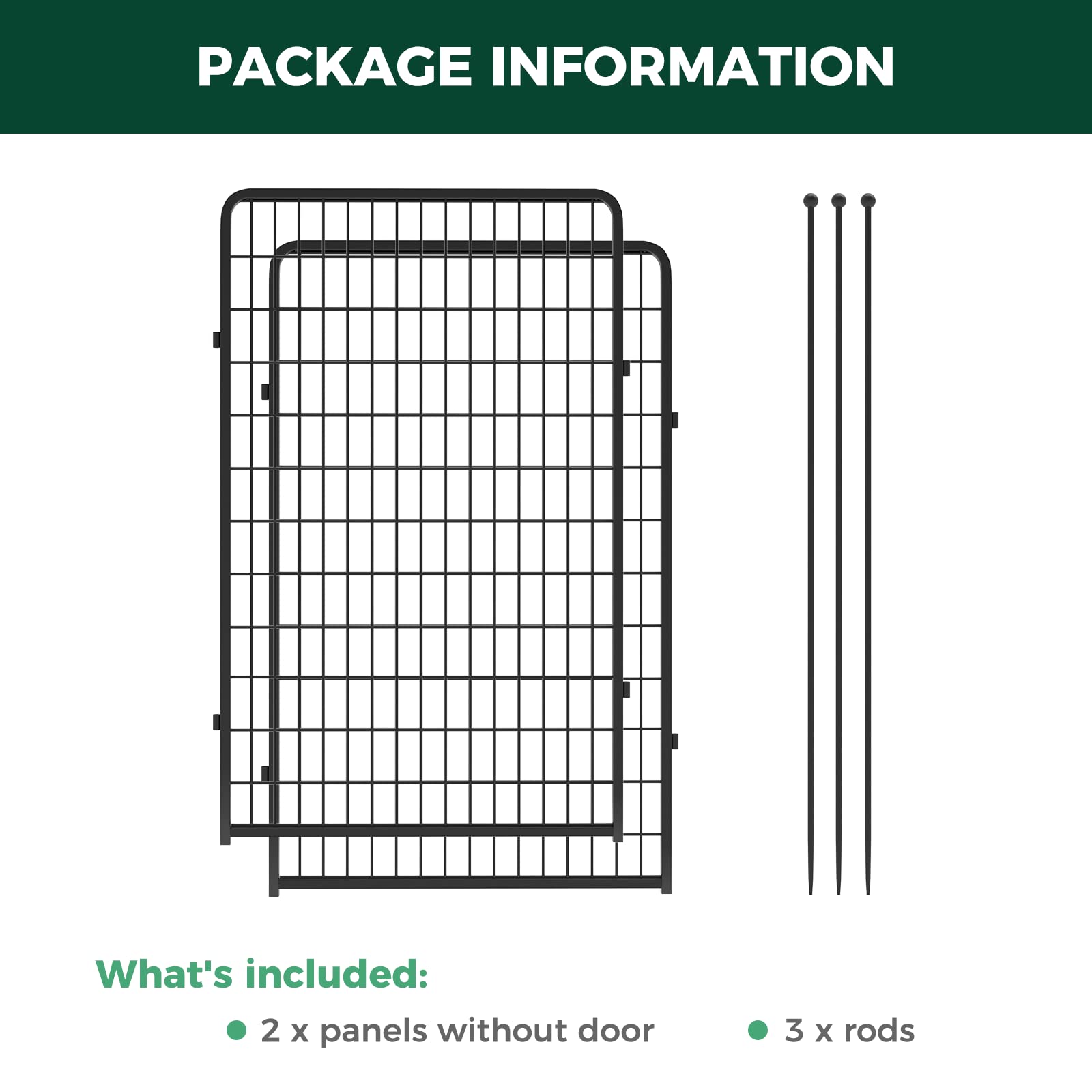 Fxw Rollick Dog Playpen For Yard, Rv Camping, 50 Inch 2 Panels For Large Dogs│Patented
