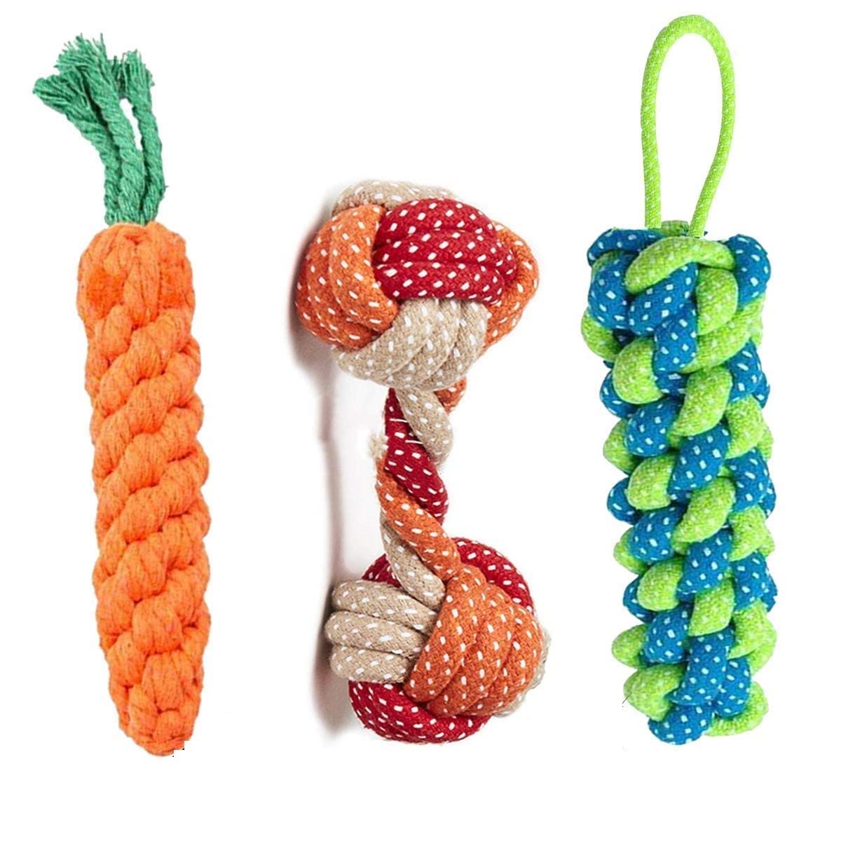 Rvpaws Dog Chew Toys | Pack Of 3 Puppy Teething Toys Puppy Chew Toys  Rope Dog Toy  Small Dog Toys  Dog Toy Pack  Dog Toy S