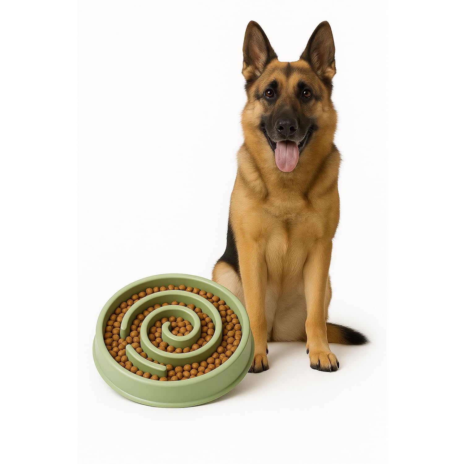 Petbabas Slow Feeder Bowl | Round Maze Food Bowl For Dogs And Cats | Anti Choking Puzzle Bowl | Anti Slip Interactive Feeding Di