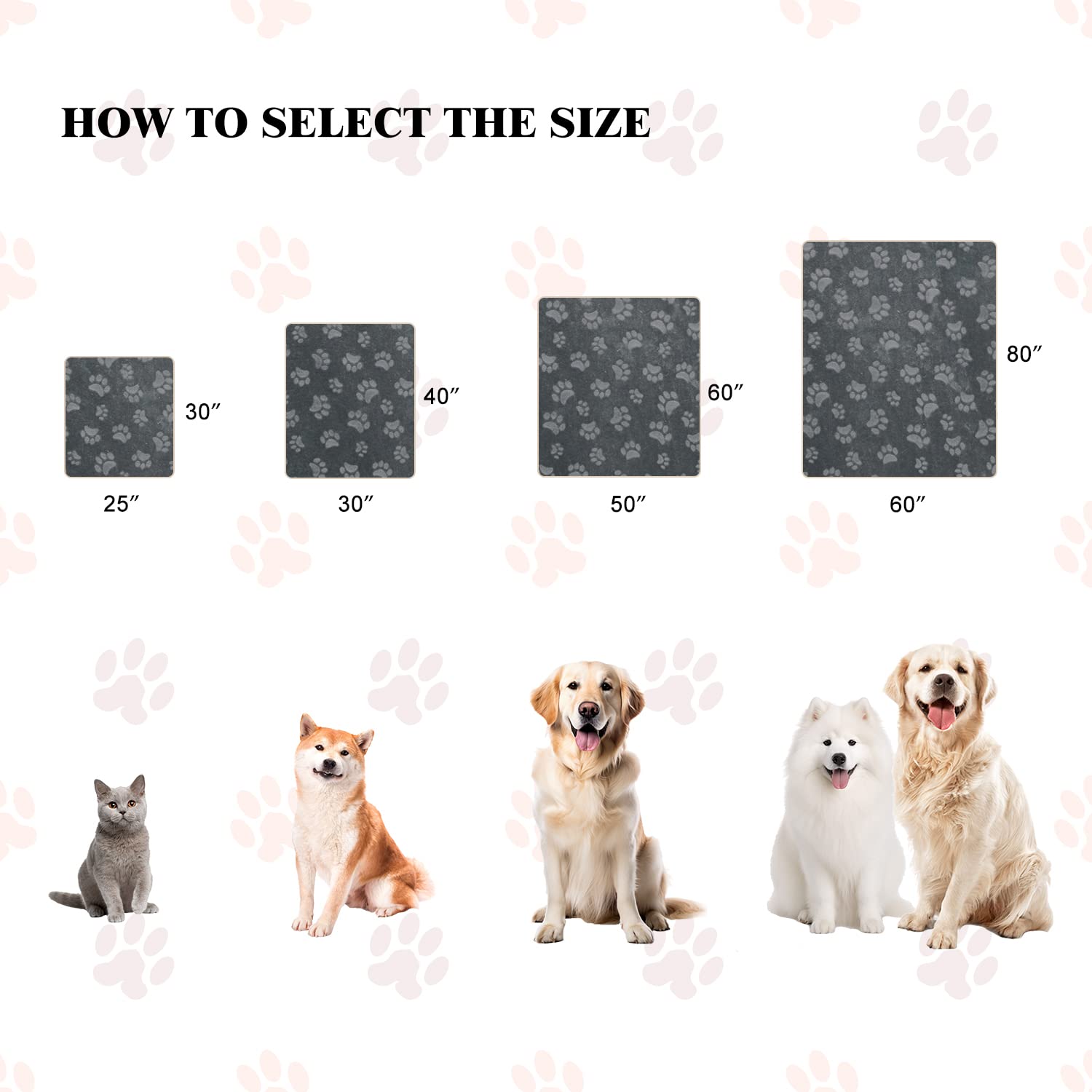 Qeils Pet Blankets For Cats - Waterproof Cat Blanket Washable - Sherpa Fleece Puppy Blanket, Soft Plush Reversible Throw Protector For Bed Couch Car Sofa, 25'X30', Dark Grey