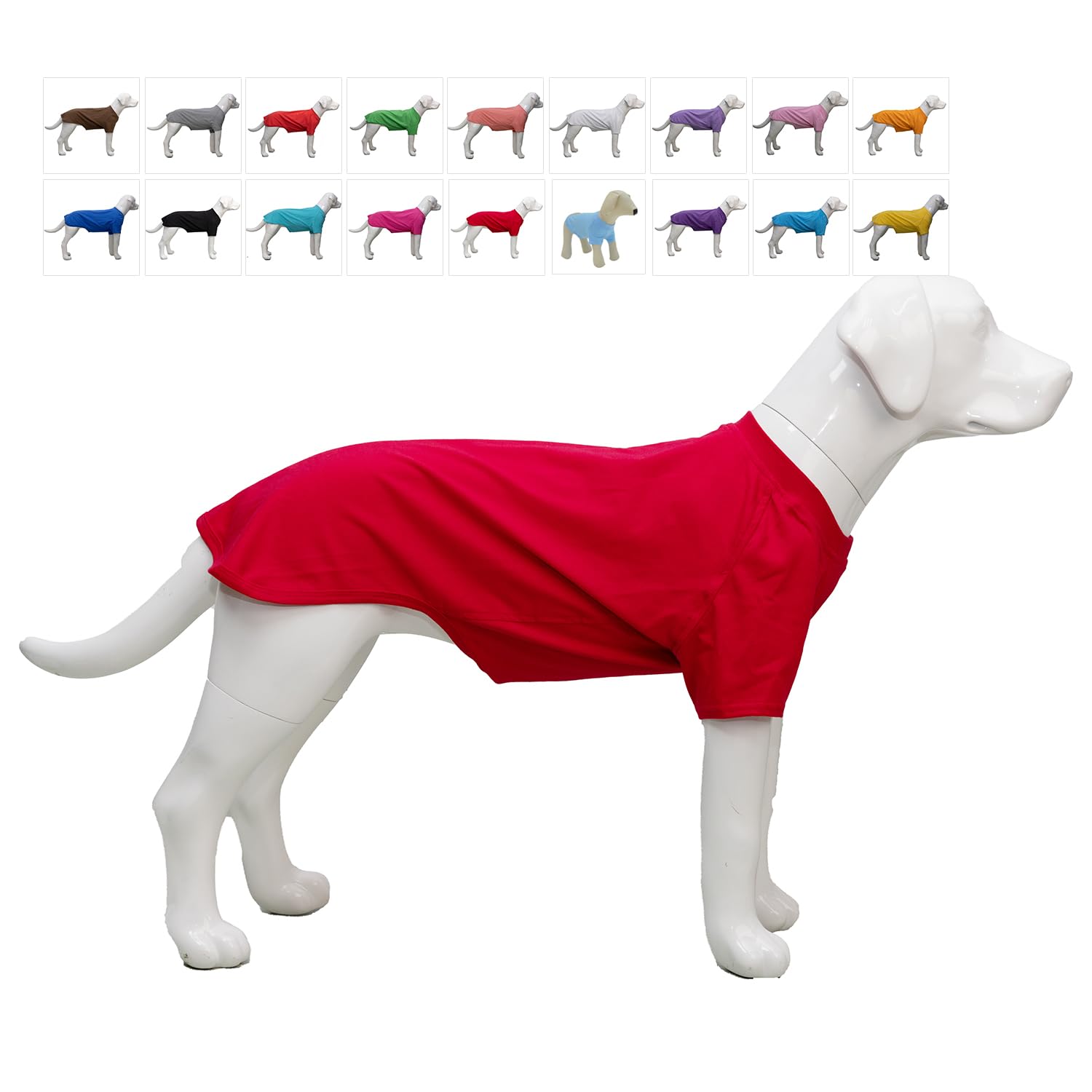 Lovelonglong Pet Clothing Dog Costumes Basic Blank T-Shirt Tee Shirts for Medium Dogs Lobster Pink XXL