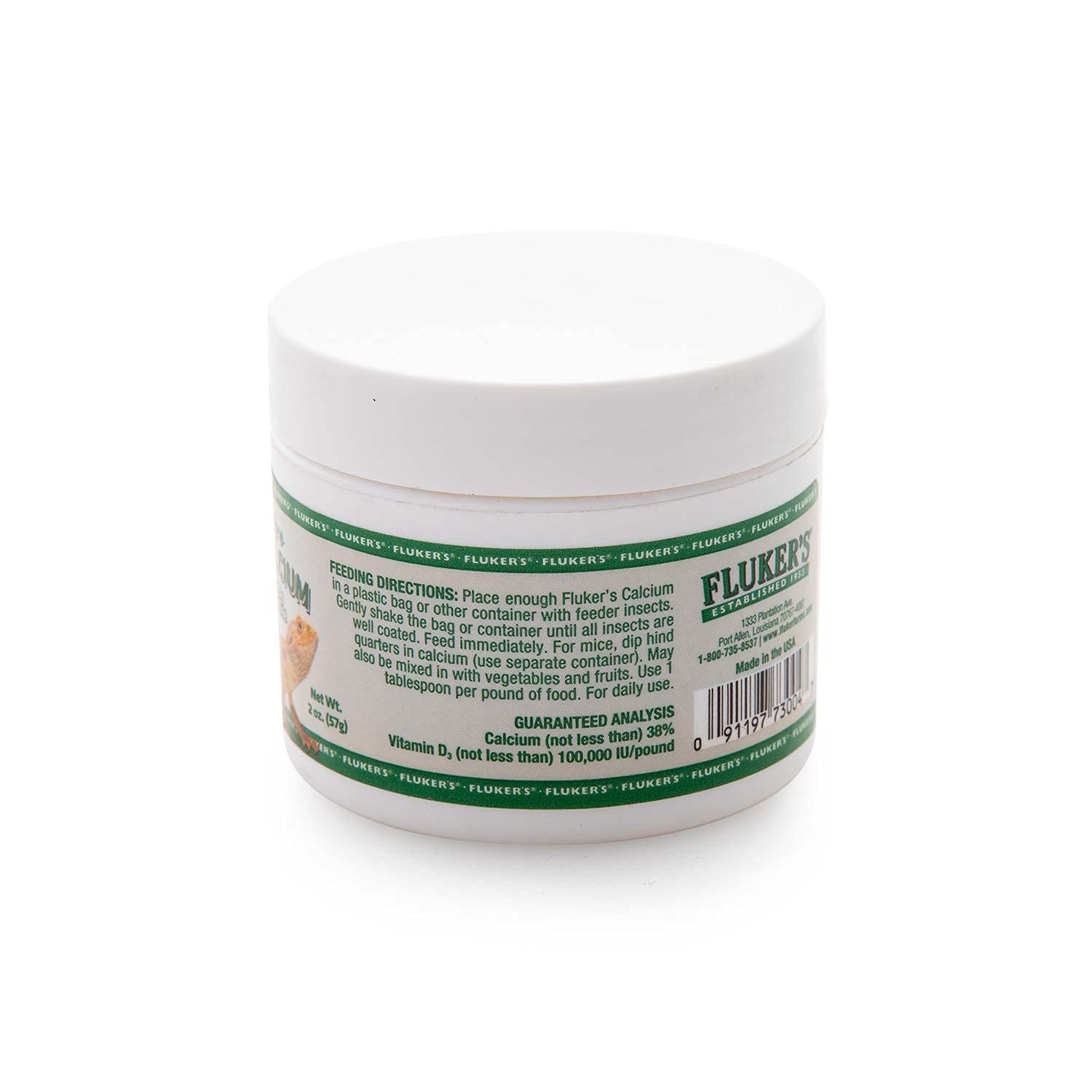 Flukers Calcium Reptile Supplement with added Vitamin D3, 2 oz.
