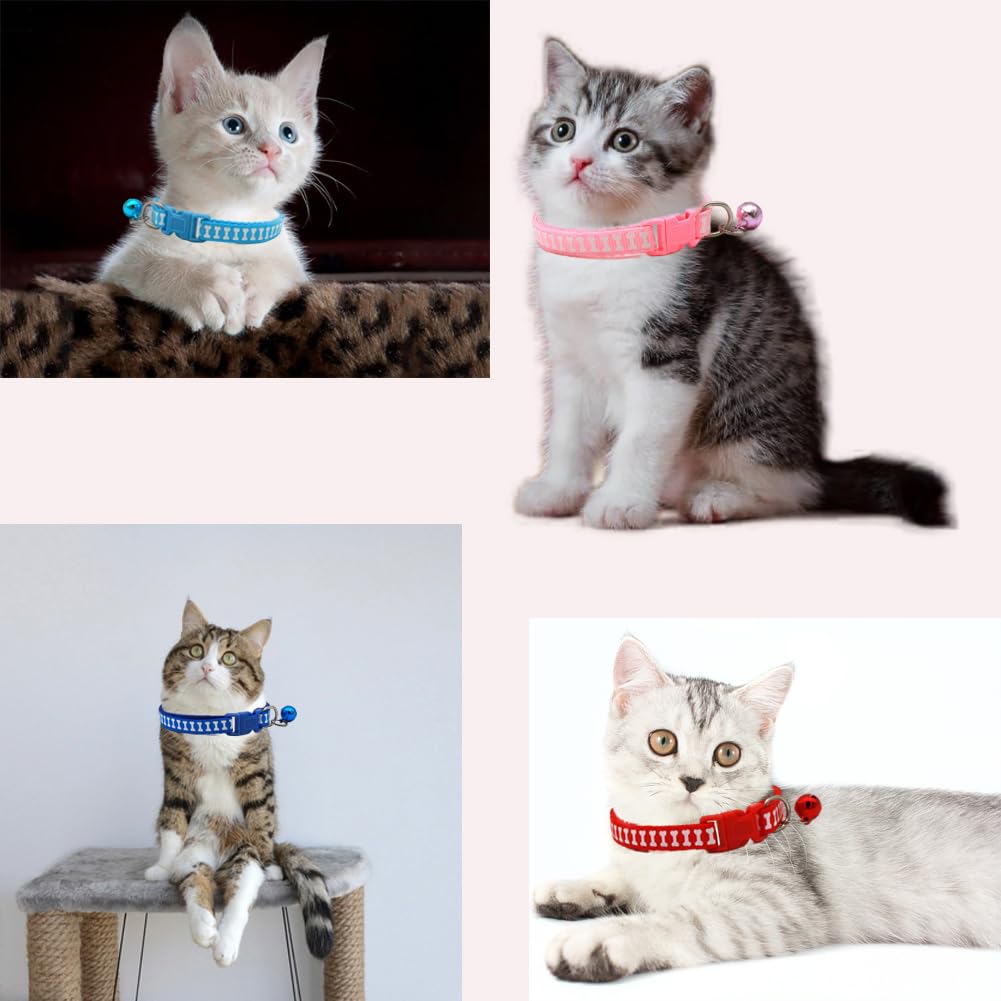 Blue Xxs Dog Collar With Bell, 2-Pack Basic & Bone Cat Collars With Bells Puppy Collar Boy For Xxs Xs Small Tiny Pet Dogs Male K