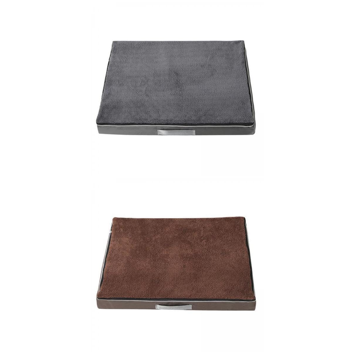 Bnf 2X Dog Bed Sleeping Pad Kennel Blanket Washable Indoor Cats Brown and Grey | Pet Supplies | Dog Supplies | Beds