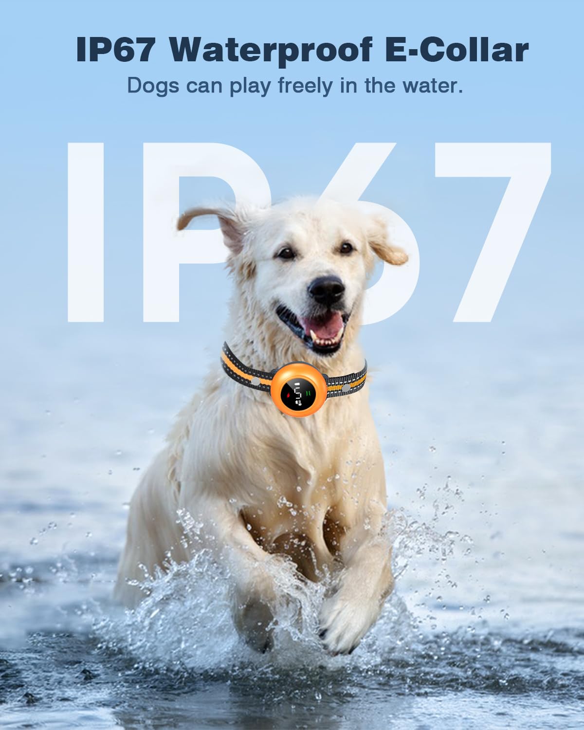 Colofrog 2-in-1 Dog Shock & Bark Collar - Adjustable Sensitivity, 3300FT Remote, IP67 Waterproof, Rechargeable, Orange