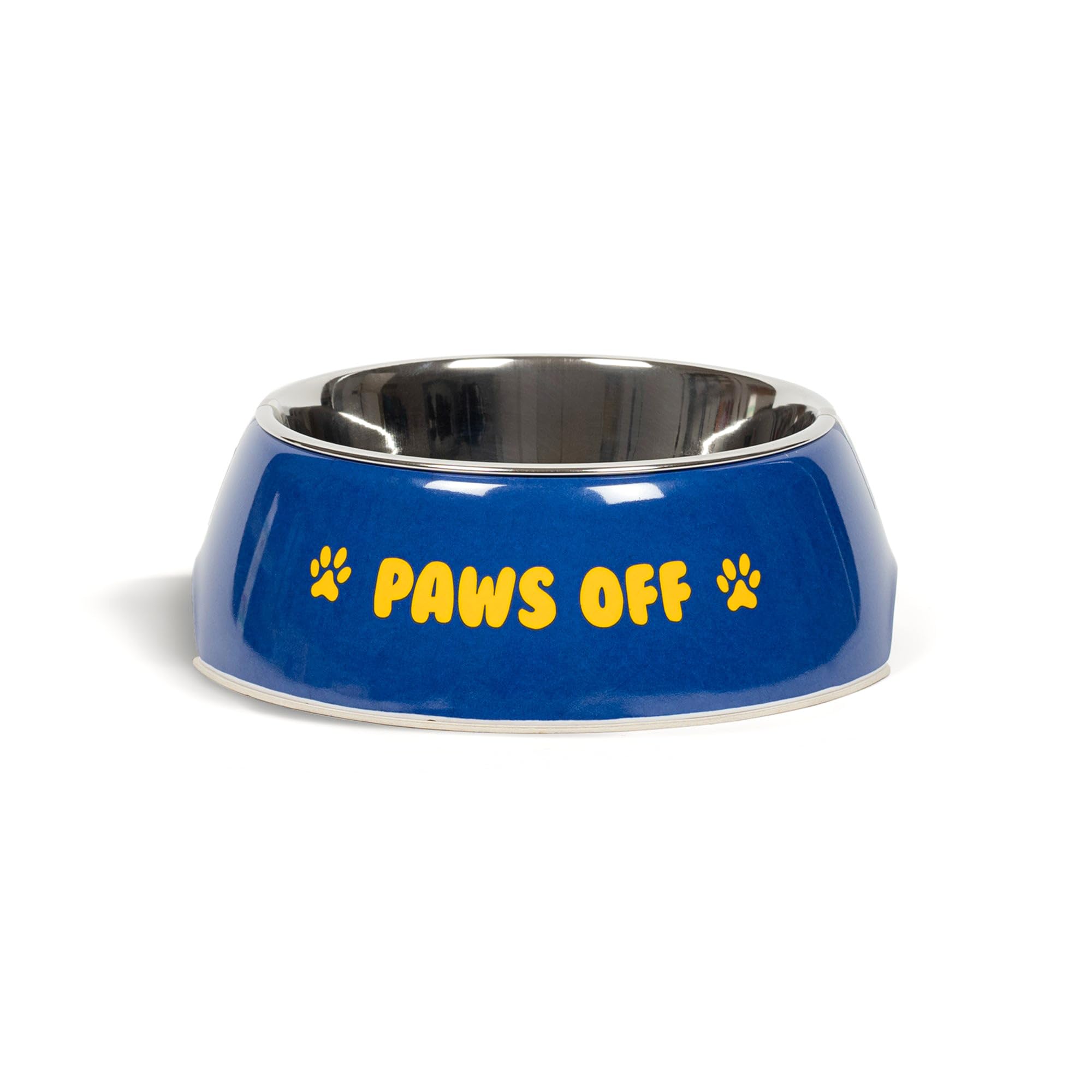 Huft Paws Off Printed Melamine Dog Bowl  Blue  S
