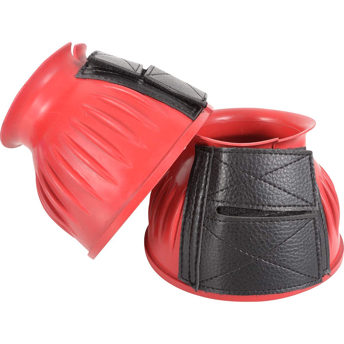 Cashel Rubber Bell Boots, Red, Medium