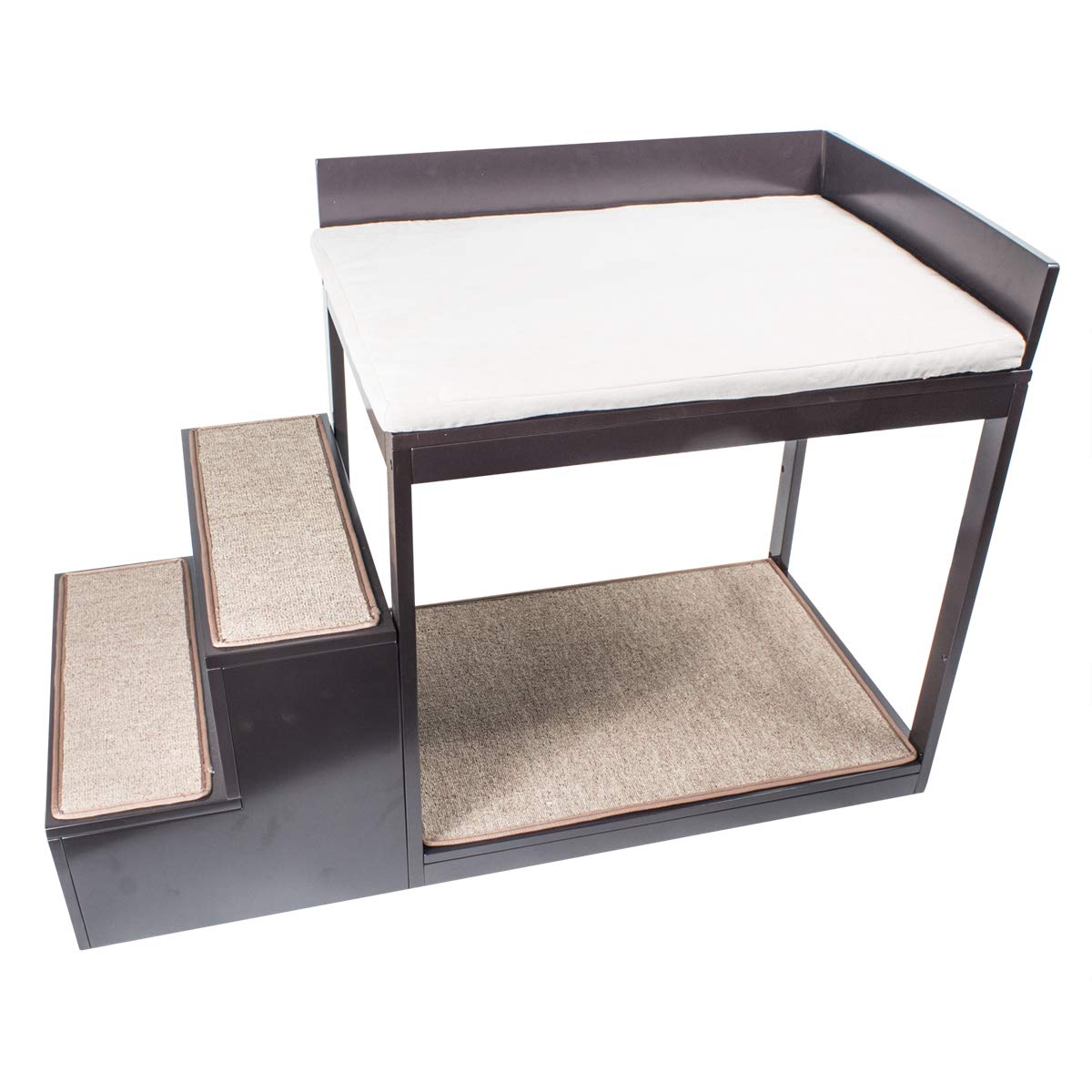 Penn-Plax Buddy Bunk Multi-Level Bed | Pet Stairs For High Beds And Couches | 3 Step System For Small Sized Dogs And Cats | Prac