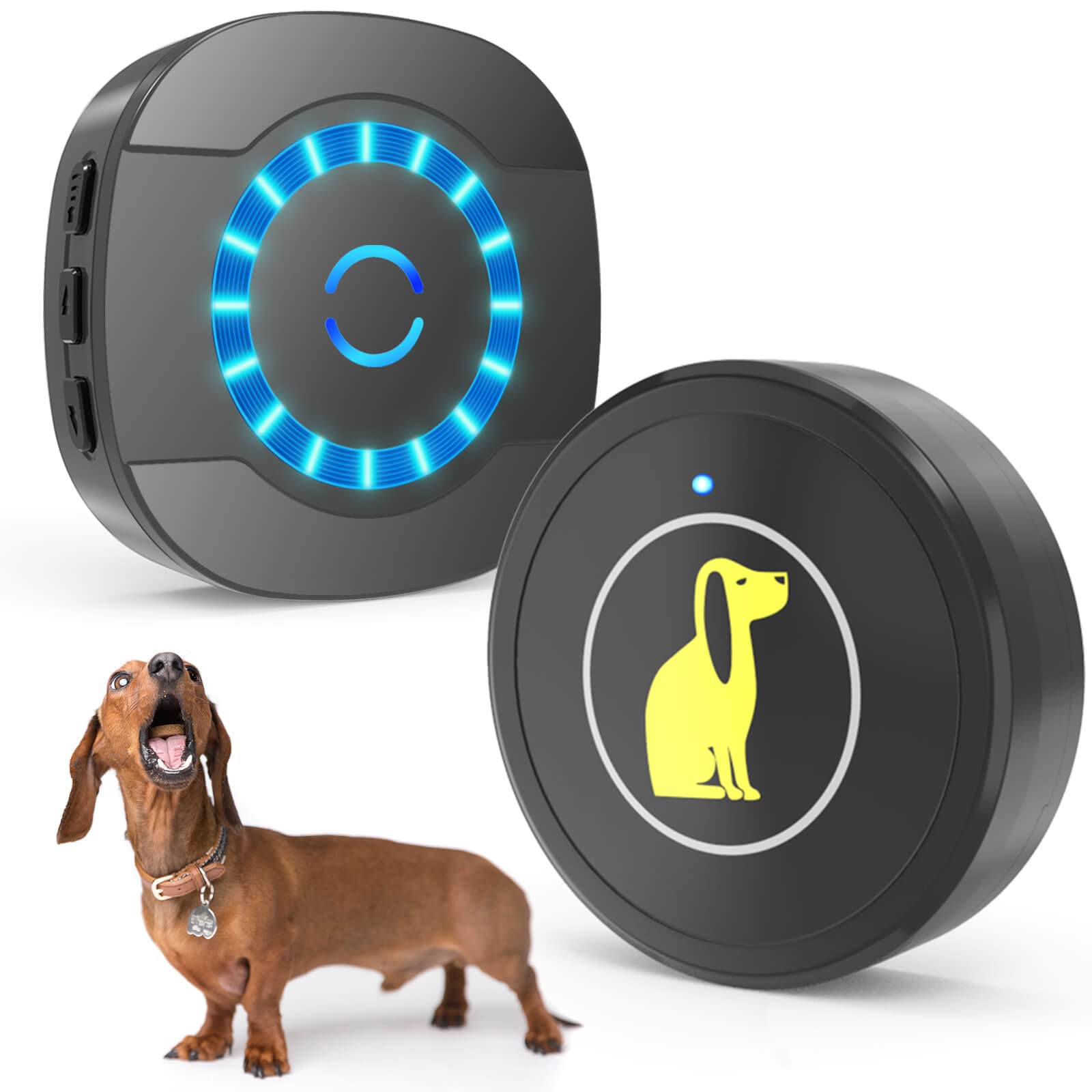 Lalolee Dog Bell For Door Potty Training, Watrerproof Super-Light Touch Wireless Doorbell For Doggie With 55 Melodies 5 Volume Levels Led Flash